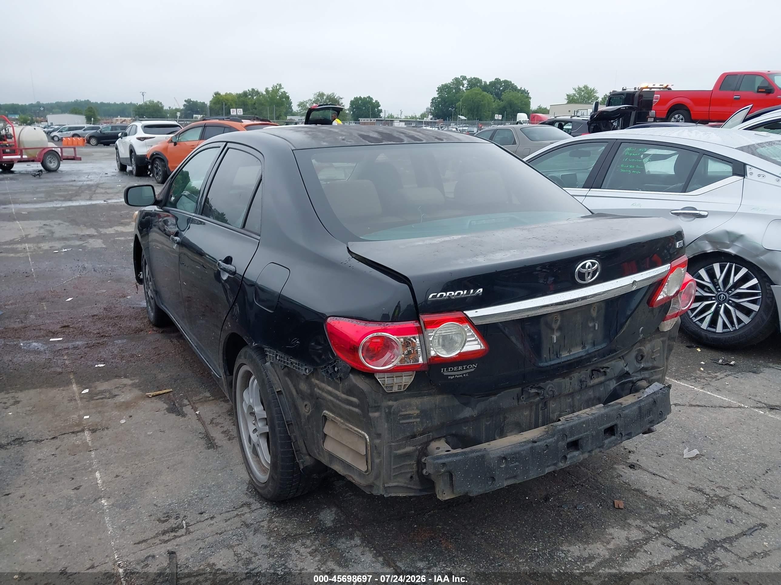 2012 Toyota Corolla Le Black vin: 2T1BU4EE3CC782412