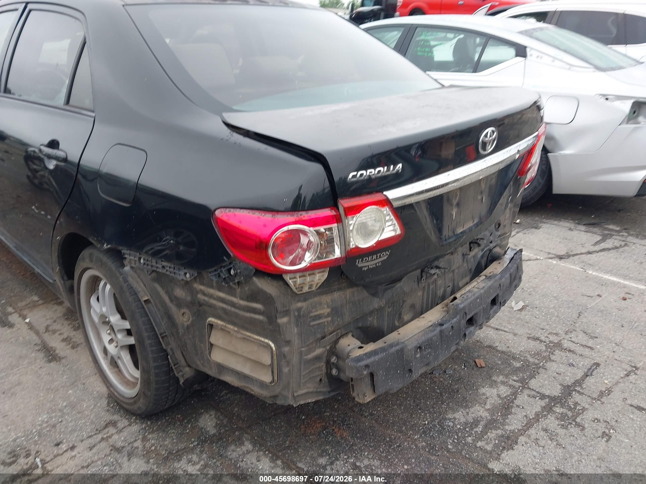 2012 Toyota Corolla Le Black vin: 2T1BU4EE3CC782412
