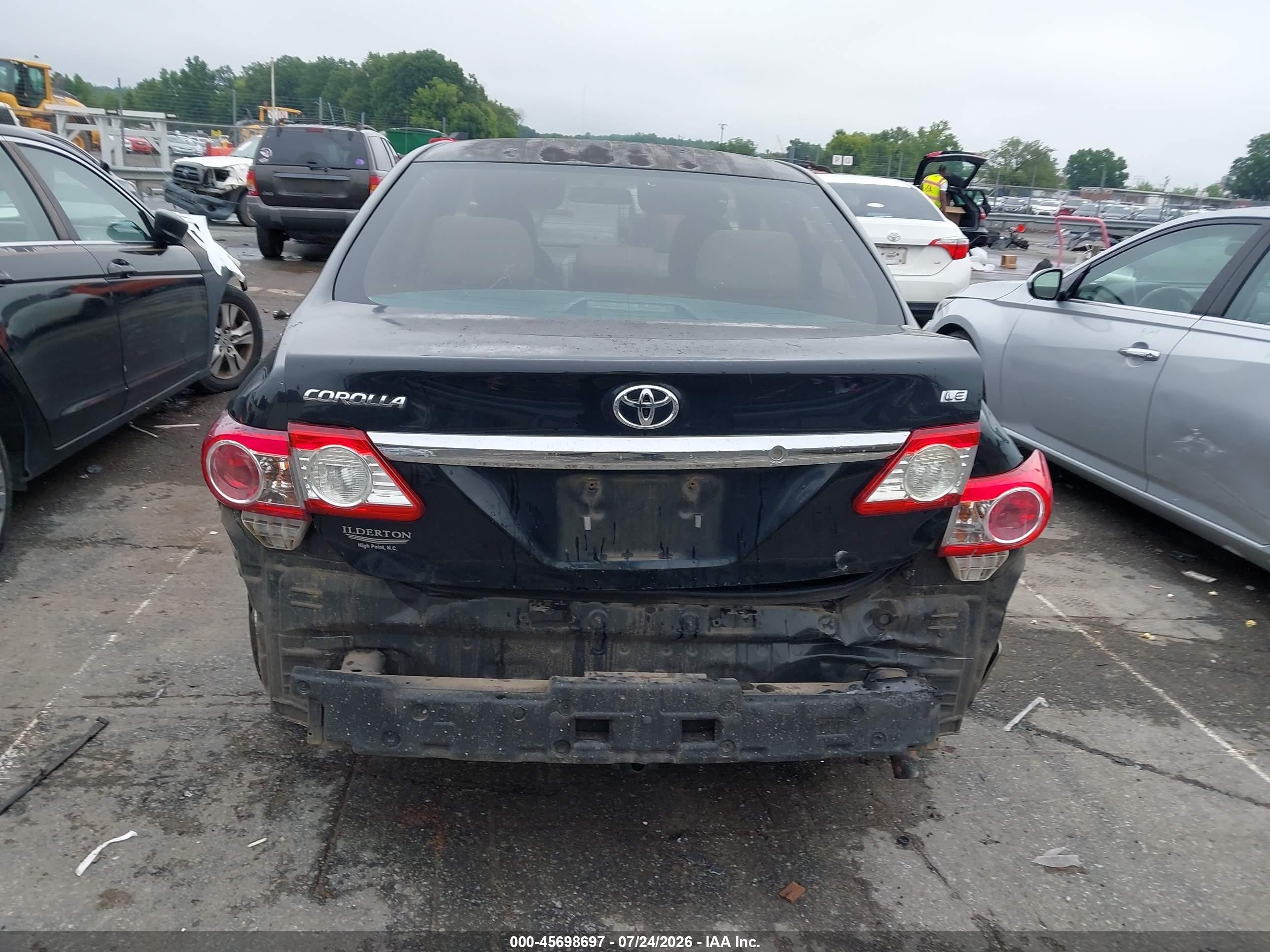 2012 Toyota Corolla Le Black vin: 2T1BU4EE3CC782412