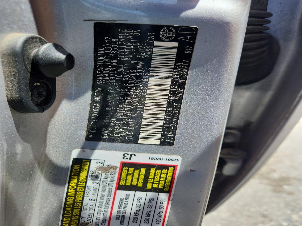 2012 Toyota Corolla Le Серебряный vin: 2T1BU4EE3CC788663