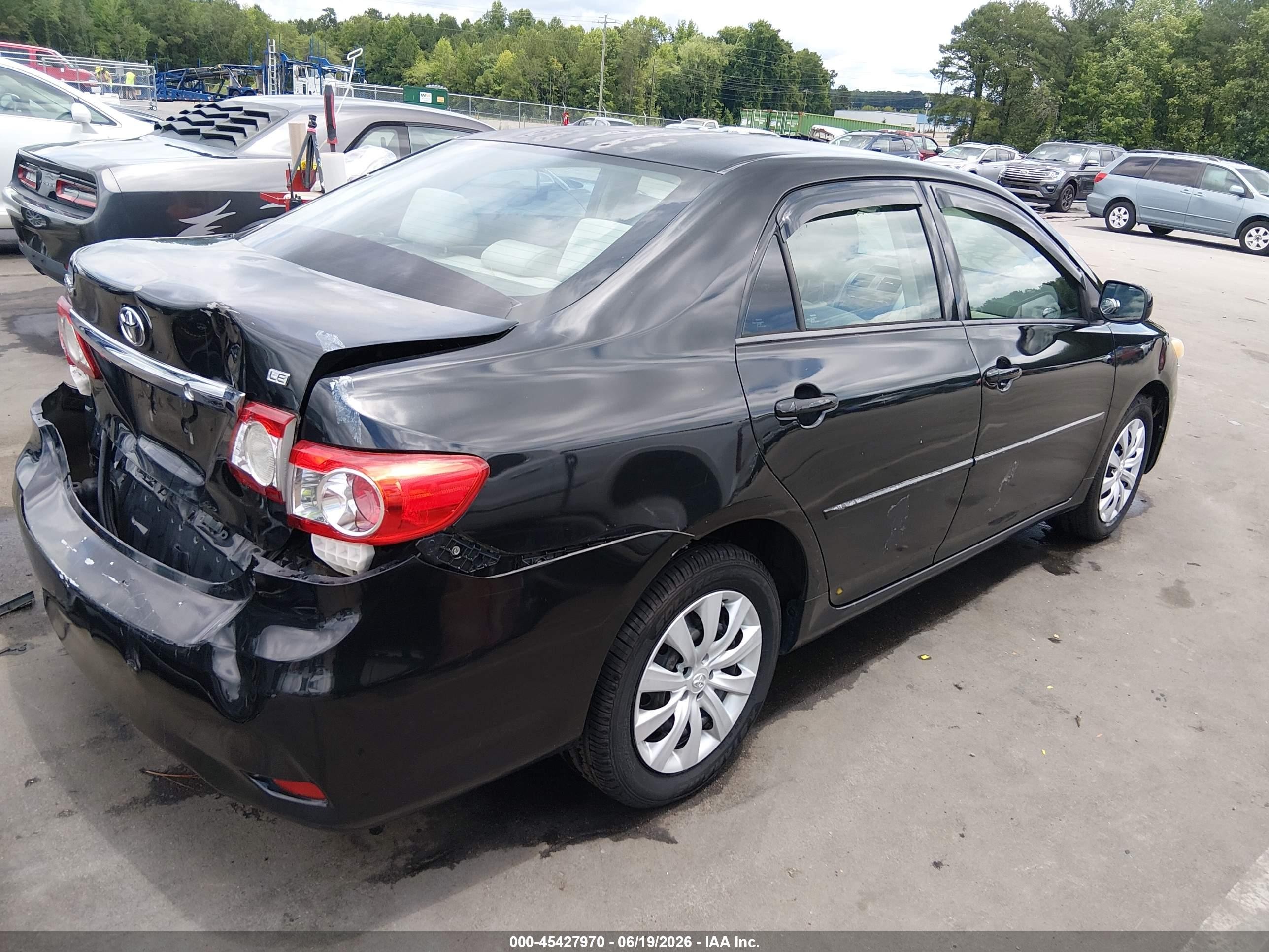 2012 Toyota Corolla Le Black vin: 2T1BU4EE3CC795094