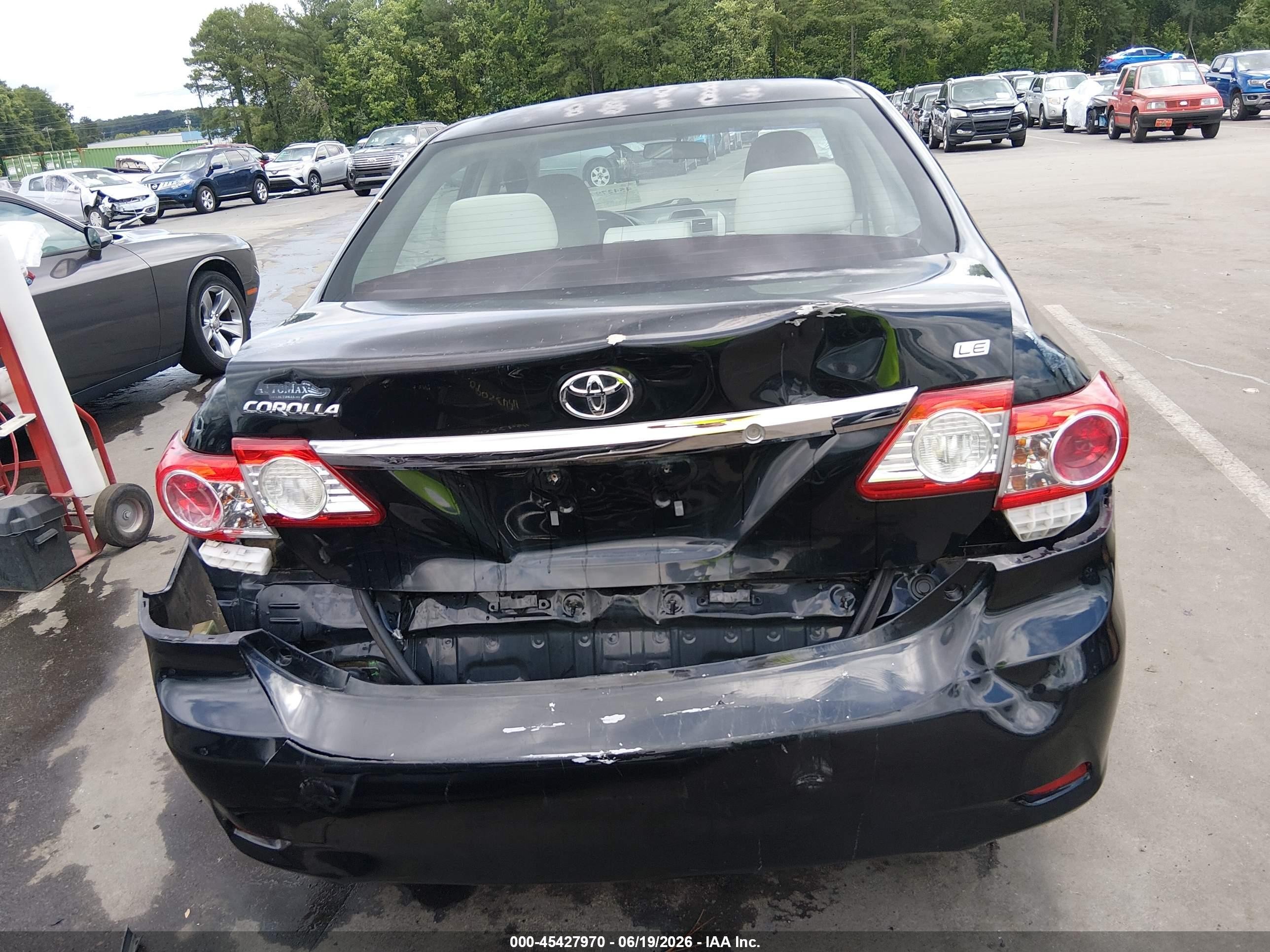 2012 Toyota Corolla Le Black vin: 2T1BU4EE3CC795094