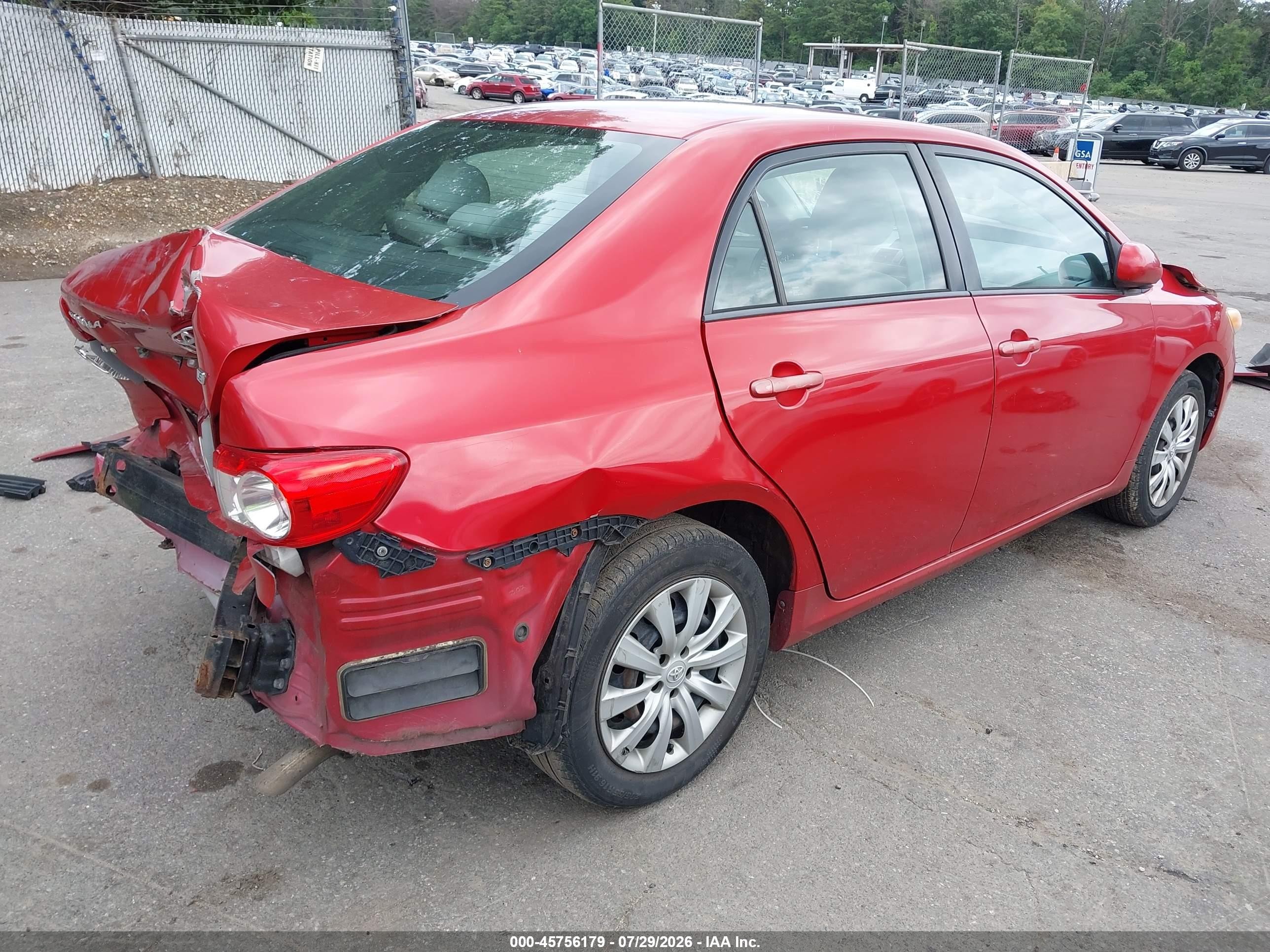 2012 Toyota Corolla Le Red vin: 2T1BU4EE3CC795726