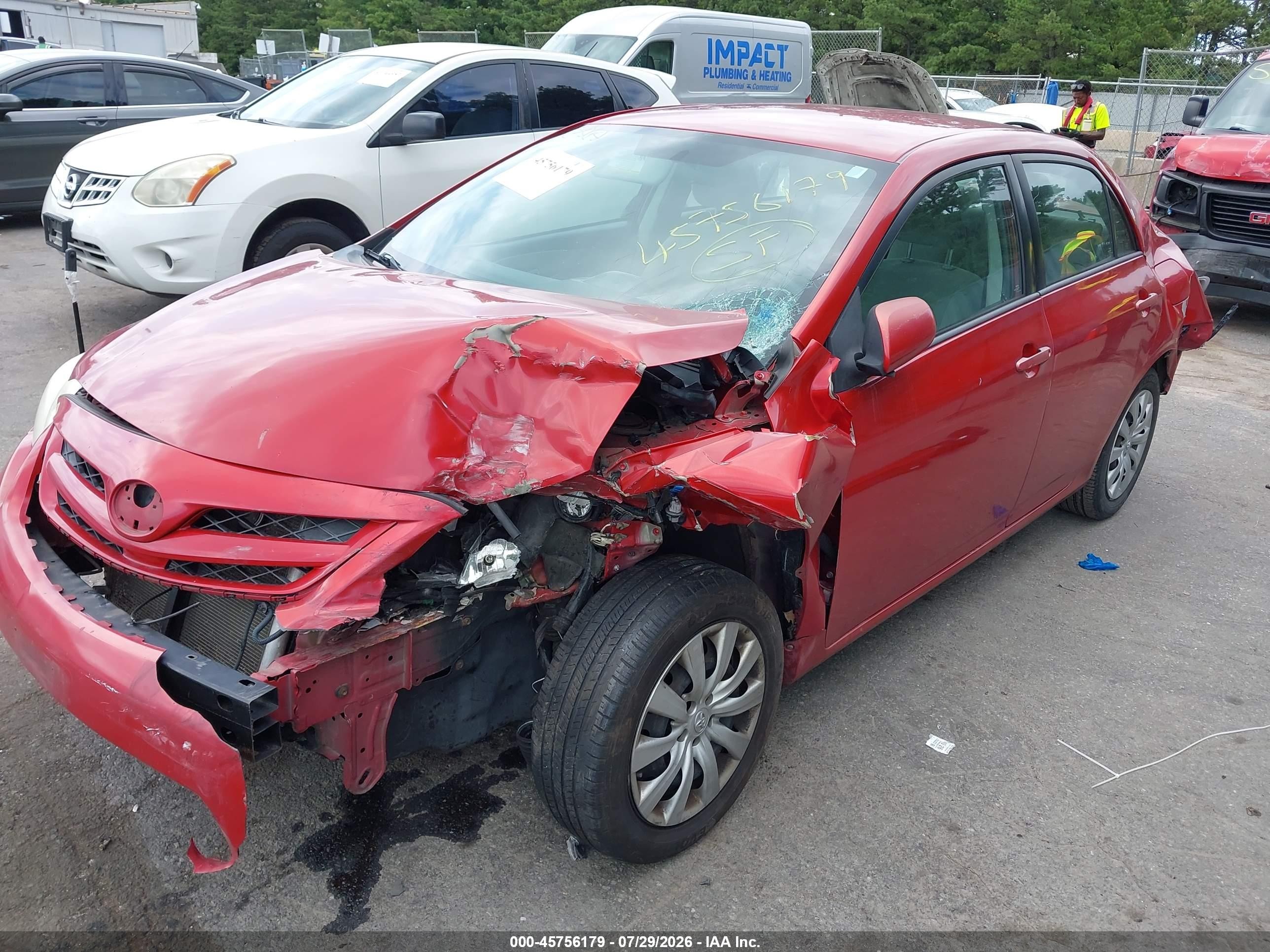 2012 Toyota Corolla Le Red vin: 2T1BU4EE3CC795726