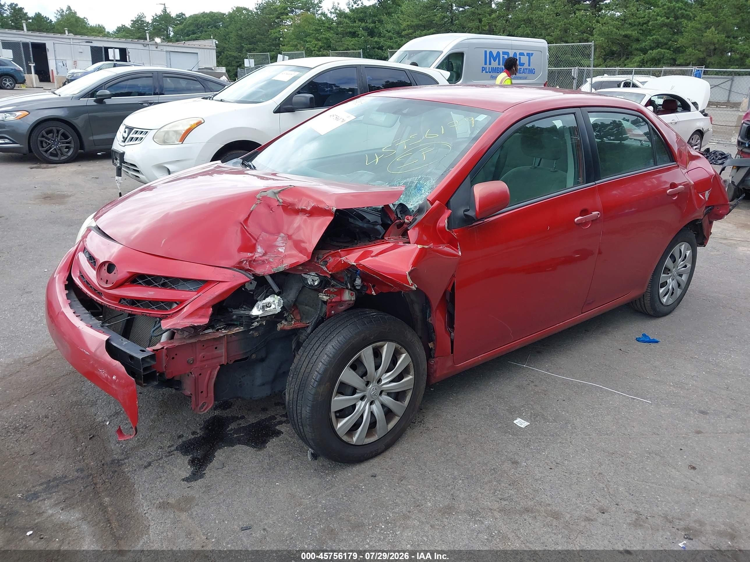 2012 Toyota Corolla Le Red vin: 2T1BU4EE3CC795726