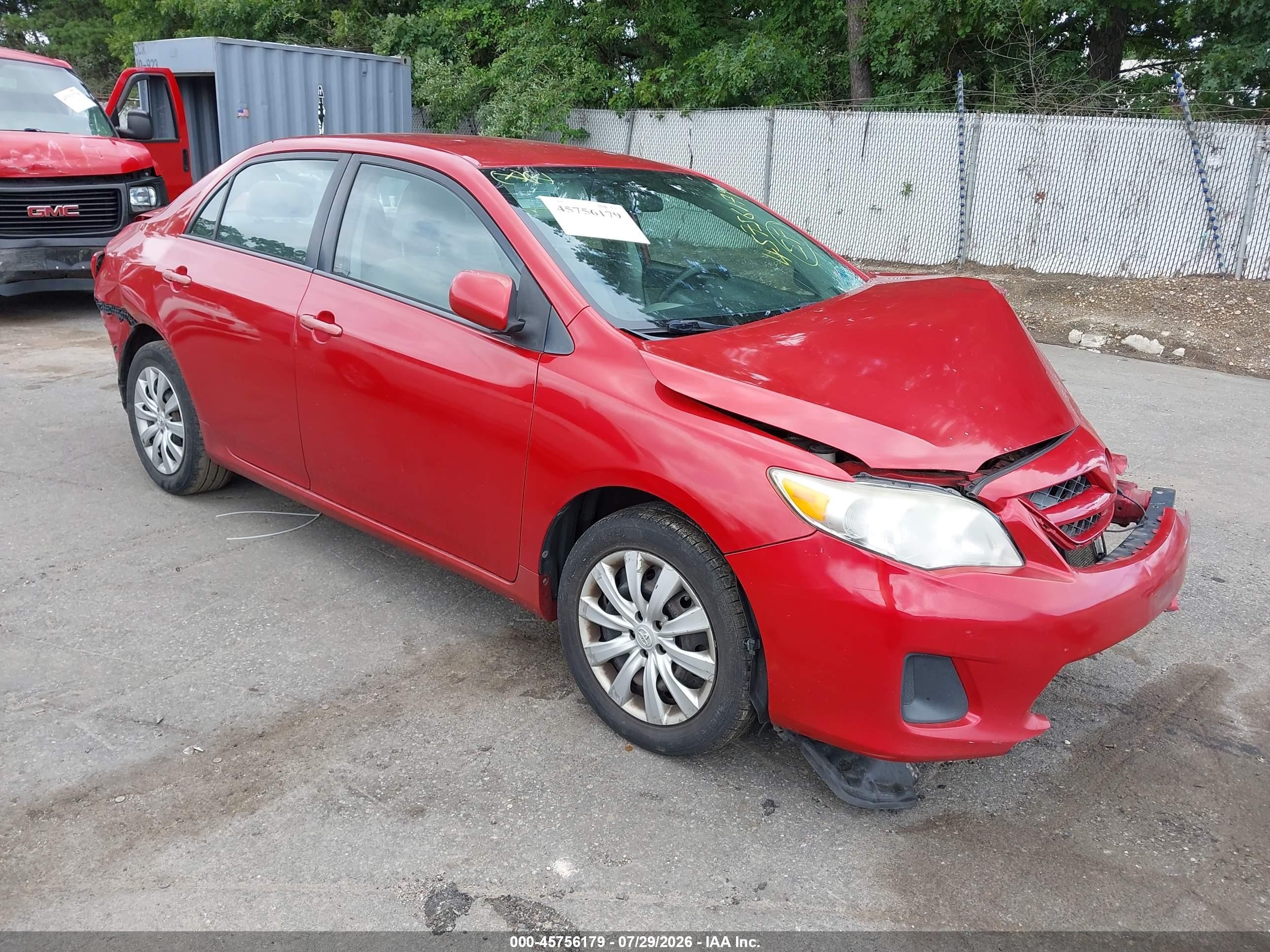 2012 Toyota Corolla Le Red vin: 2T1BU4EE3CC795726