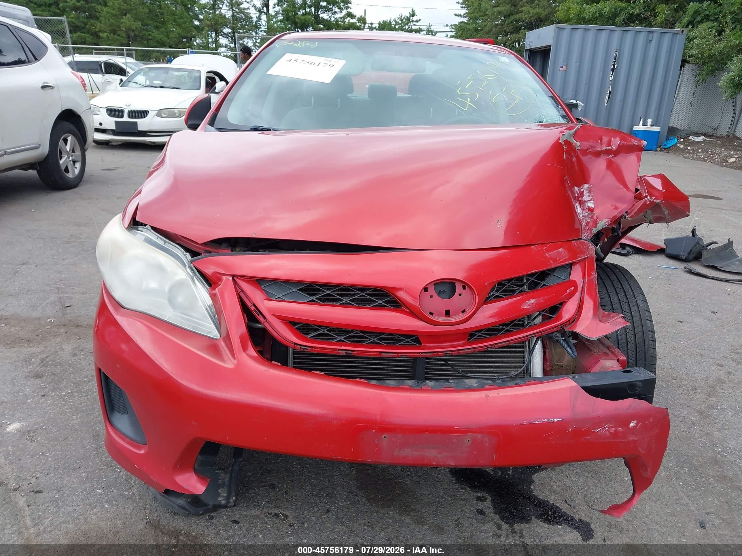 2012 Toyota Corolla Le Red vin: 2T1BU4EE3CC795726