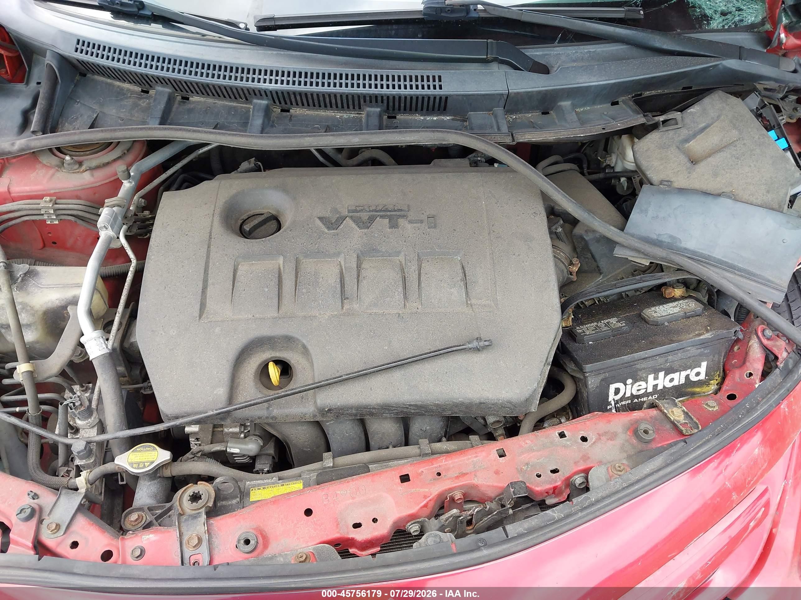 2012 Toyota Corolla Le Red vin: 2T1BU4EE3CC795726