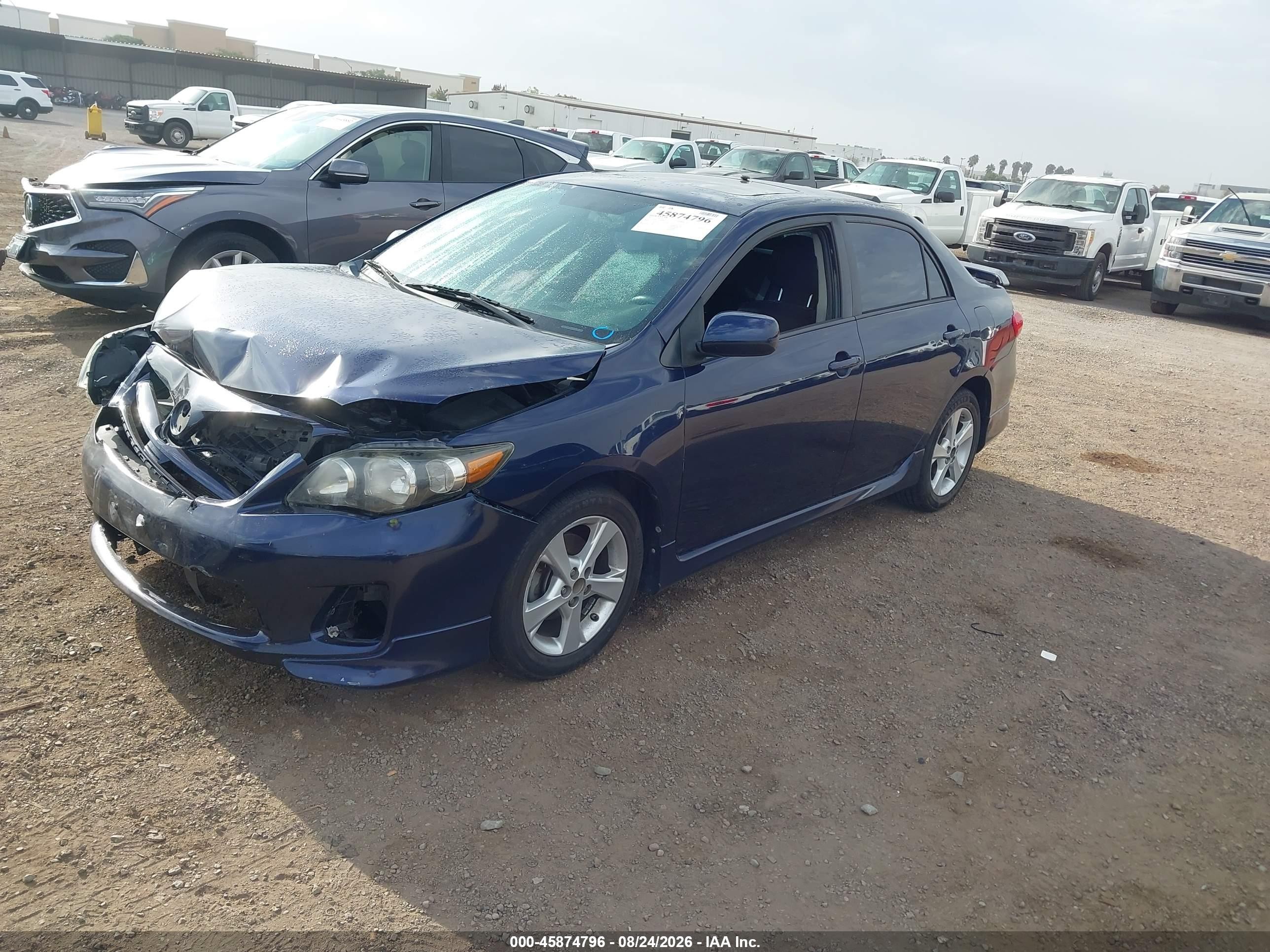 2012 Toyota Corolla S Blue vin: 2T1BU4EE3CC887824