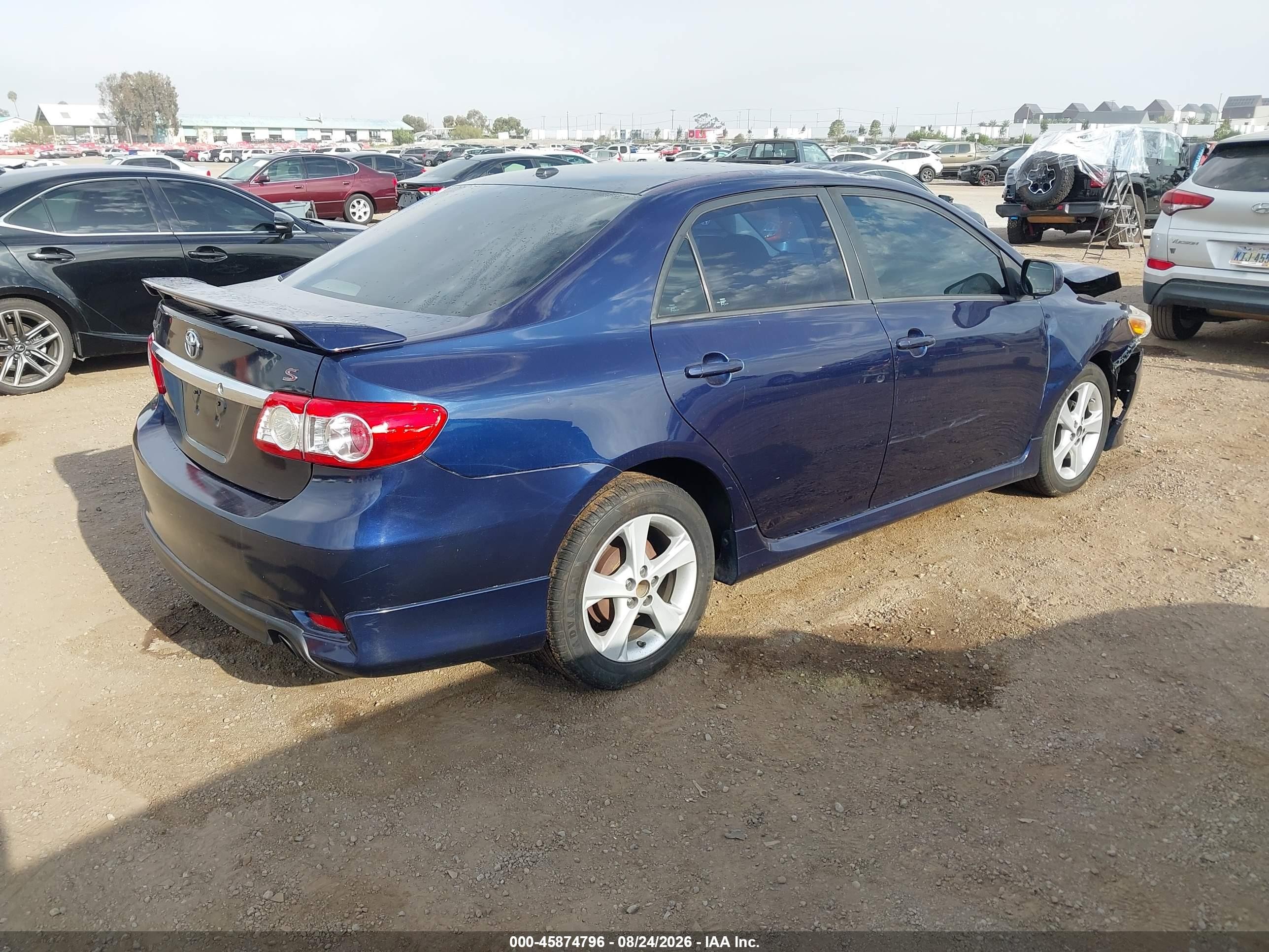 2012 Toyota Corolla S Blue vin: 2T1BU4EE3CC887824