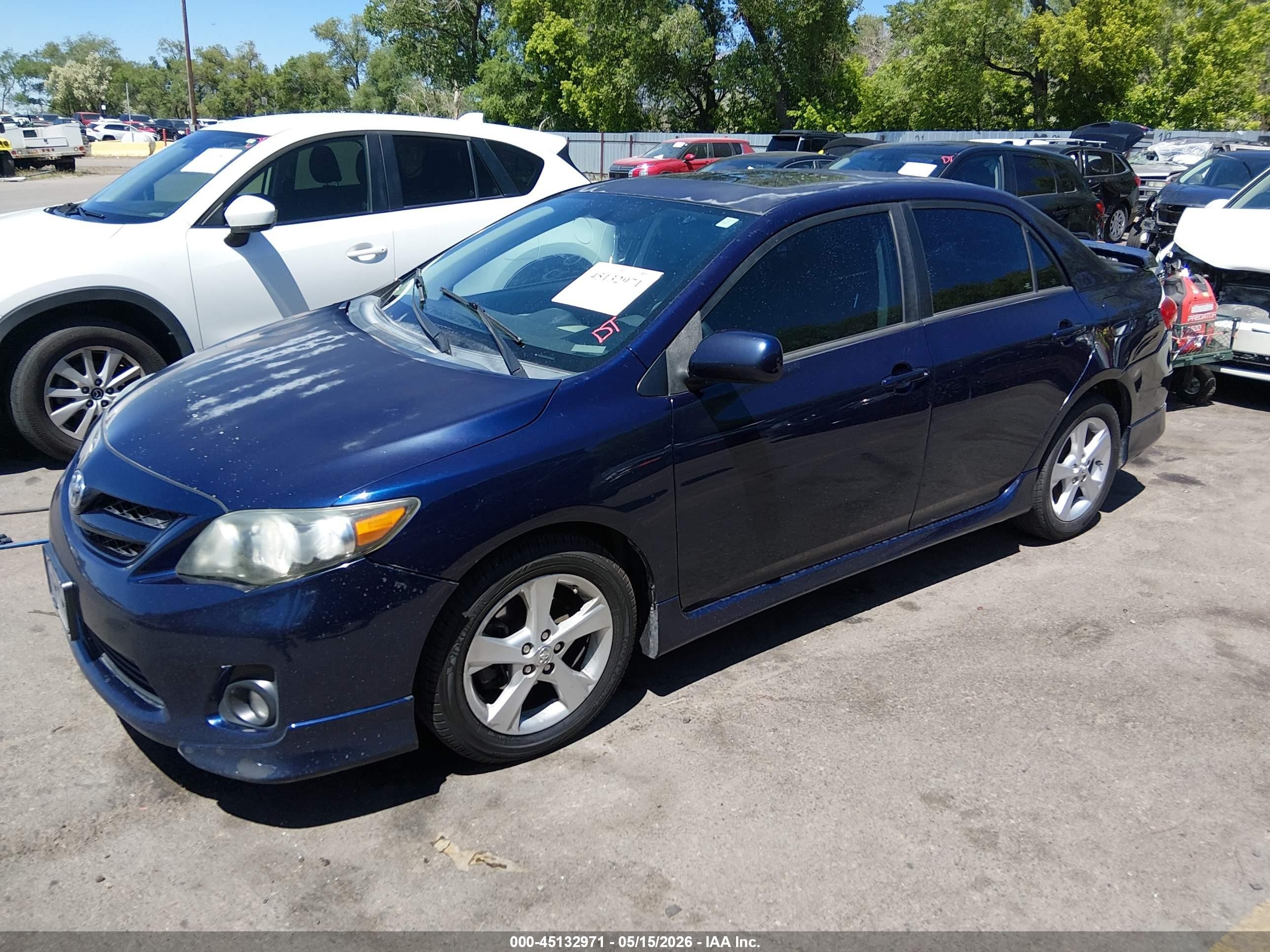 2012 Toyota Corolla S Blue vin: 2T1BU4EE3CC887869