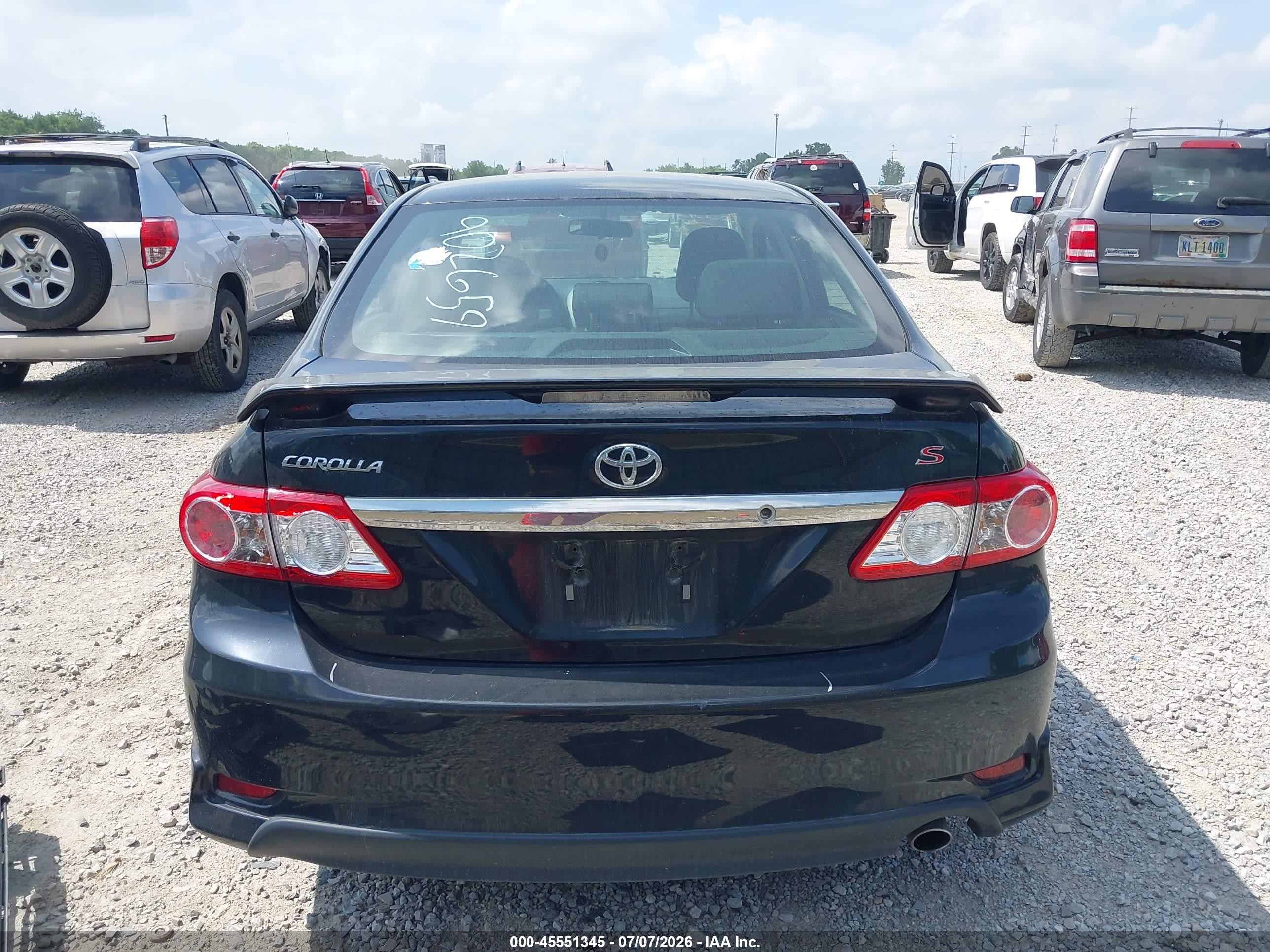 2012 Toyota Corolla S Black vin: 2T1BU4EE3CC902659