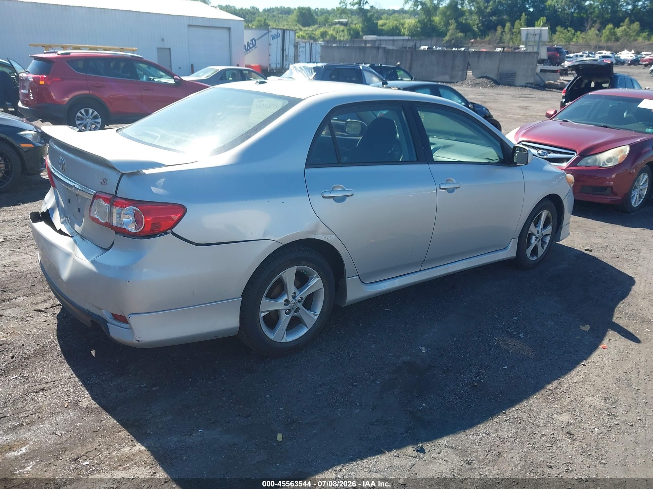 2012 Toyota Corolla S Silver vin: 2T1BU4EE3CC918179