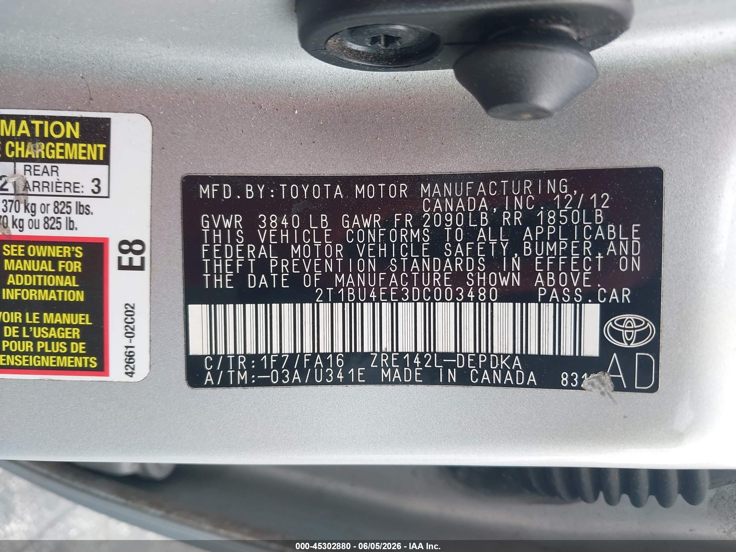 2013 Toyota Corolla L Silver vin: 2T1BU4EE3DC003480