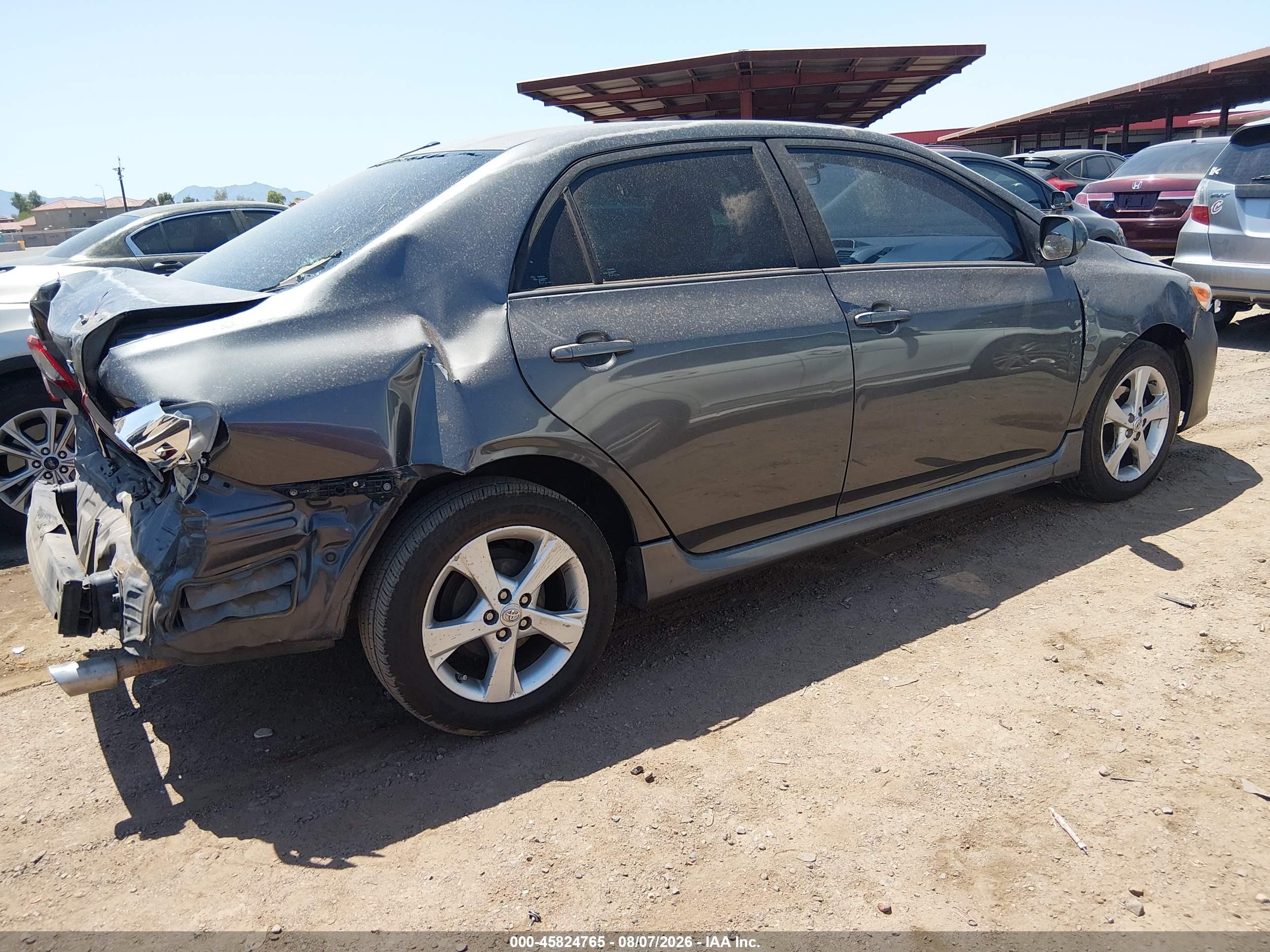 2013 Toyota Corolla S Серый vin: 2T1BU4EE3DC006895
