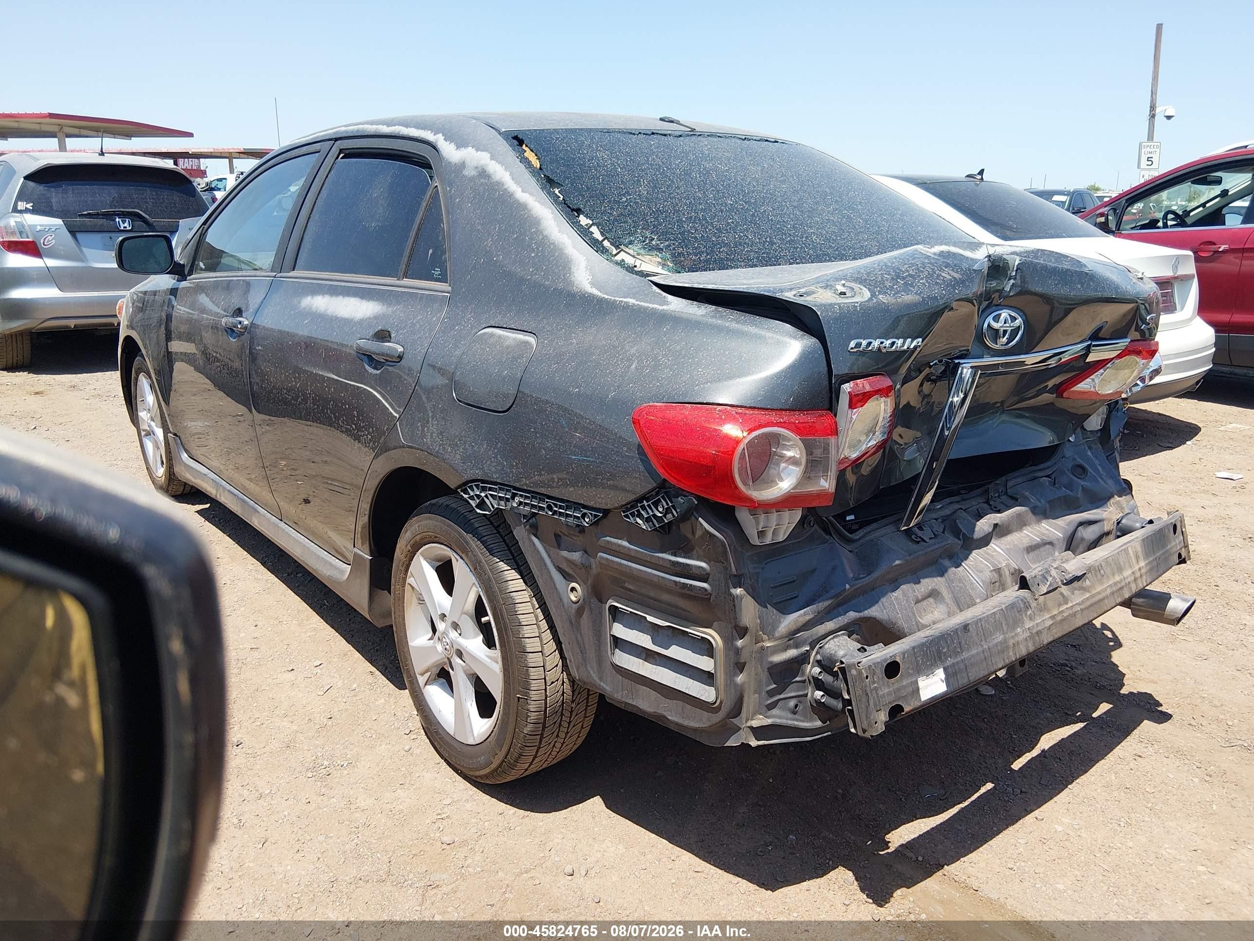 2013 Toyota Corolla S Серый vin: 2T1BU4EE3DC006895