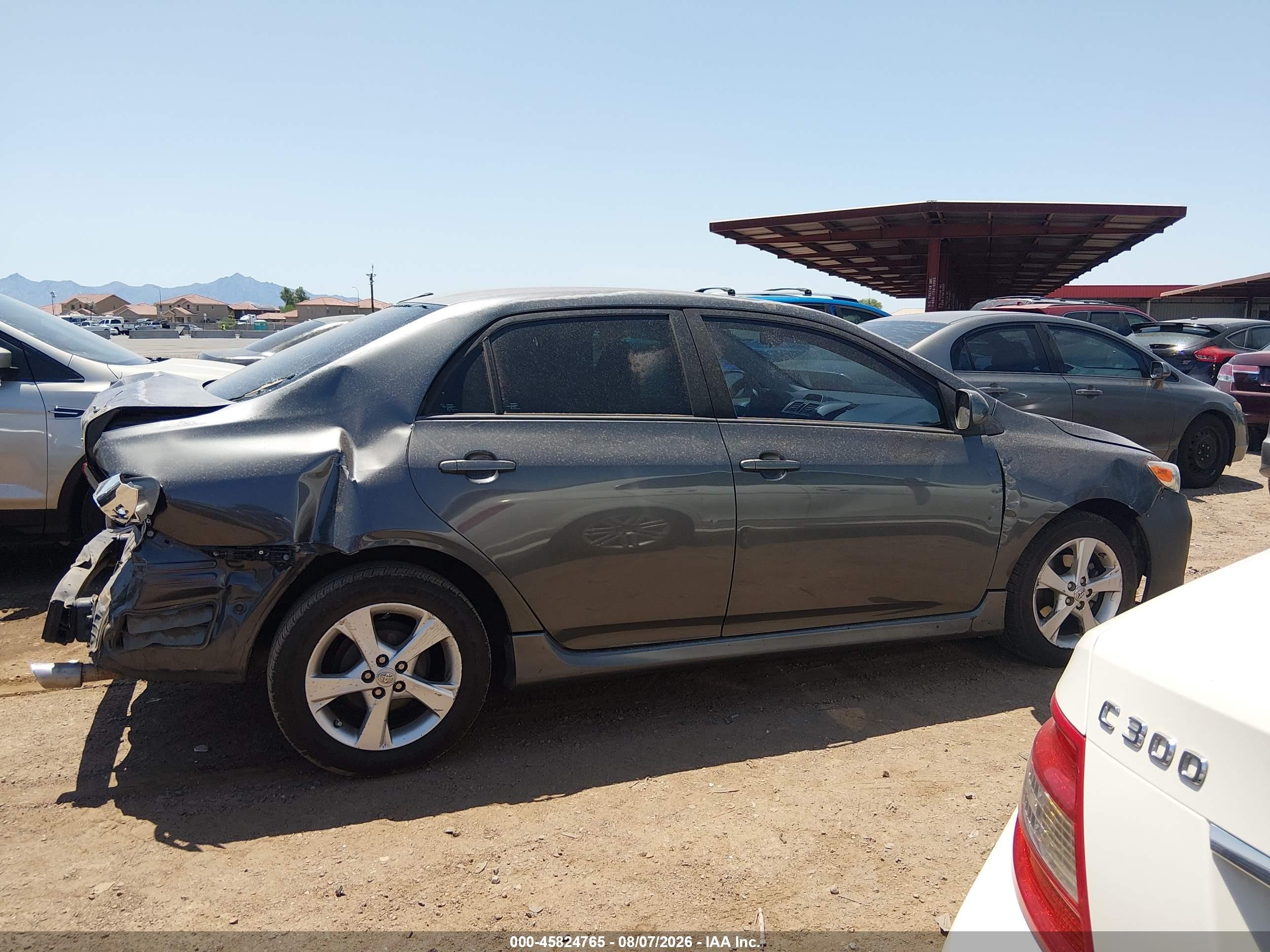2013 Toyota Corolla S Серый vin: 2T1BU4EE3DC006895