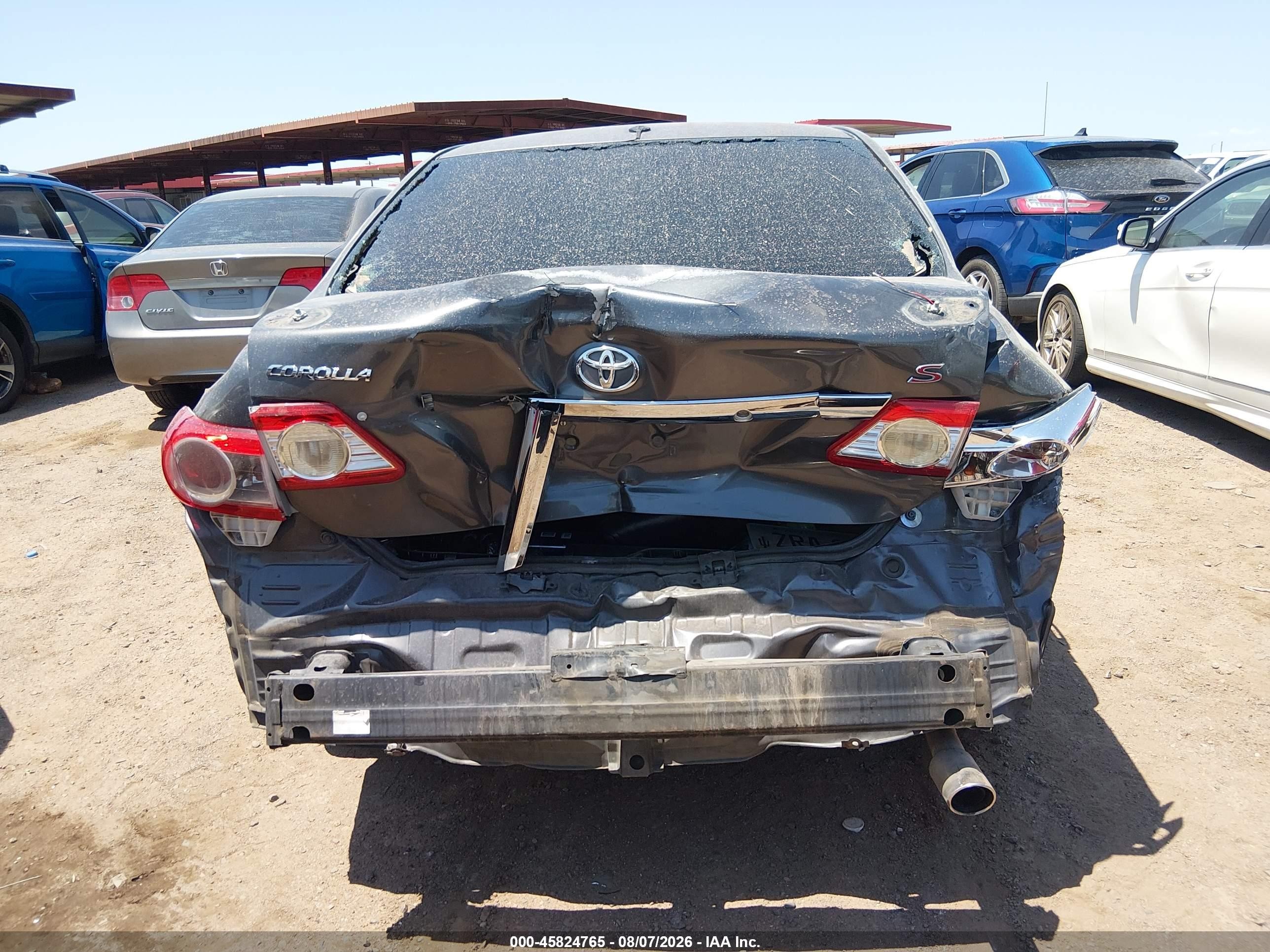 2013 Toyota Corolla S Серый vin: 2T1BU4EE3DC006895