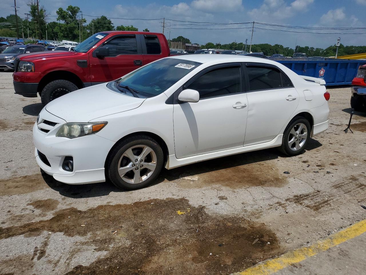 2013 Toyota Corolla S White vin: 2T1BU4EE3DC014429