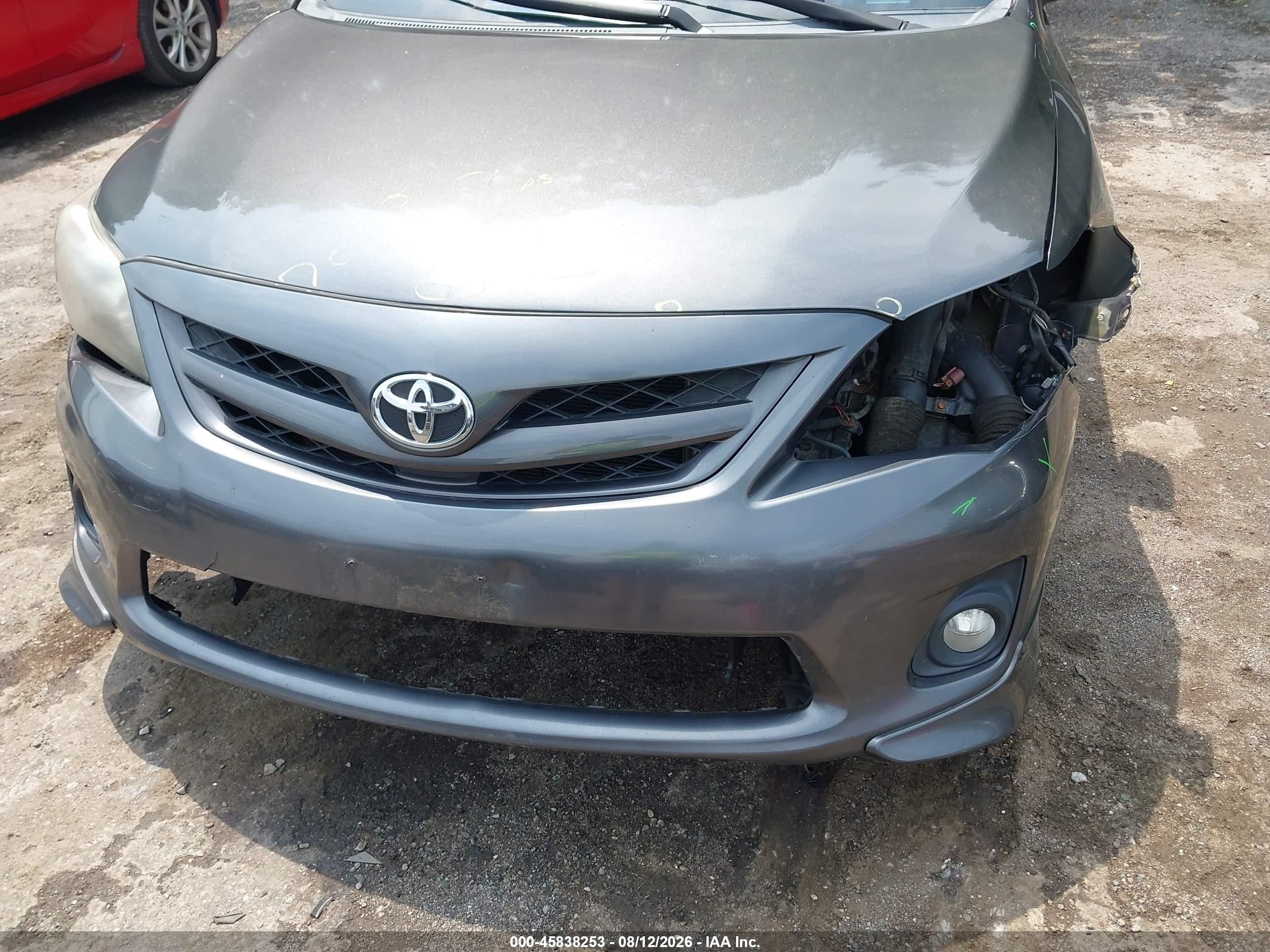 2013 Toyota Corolla S Gray vin: 2T1BU4EE3DC027200