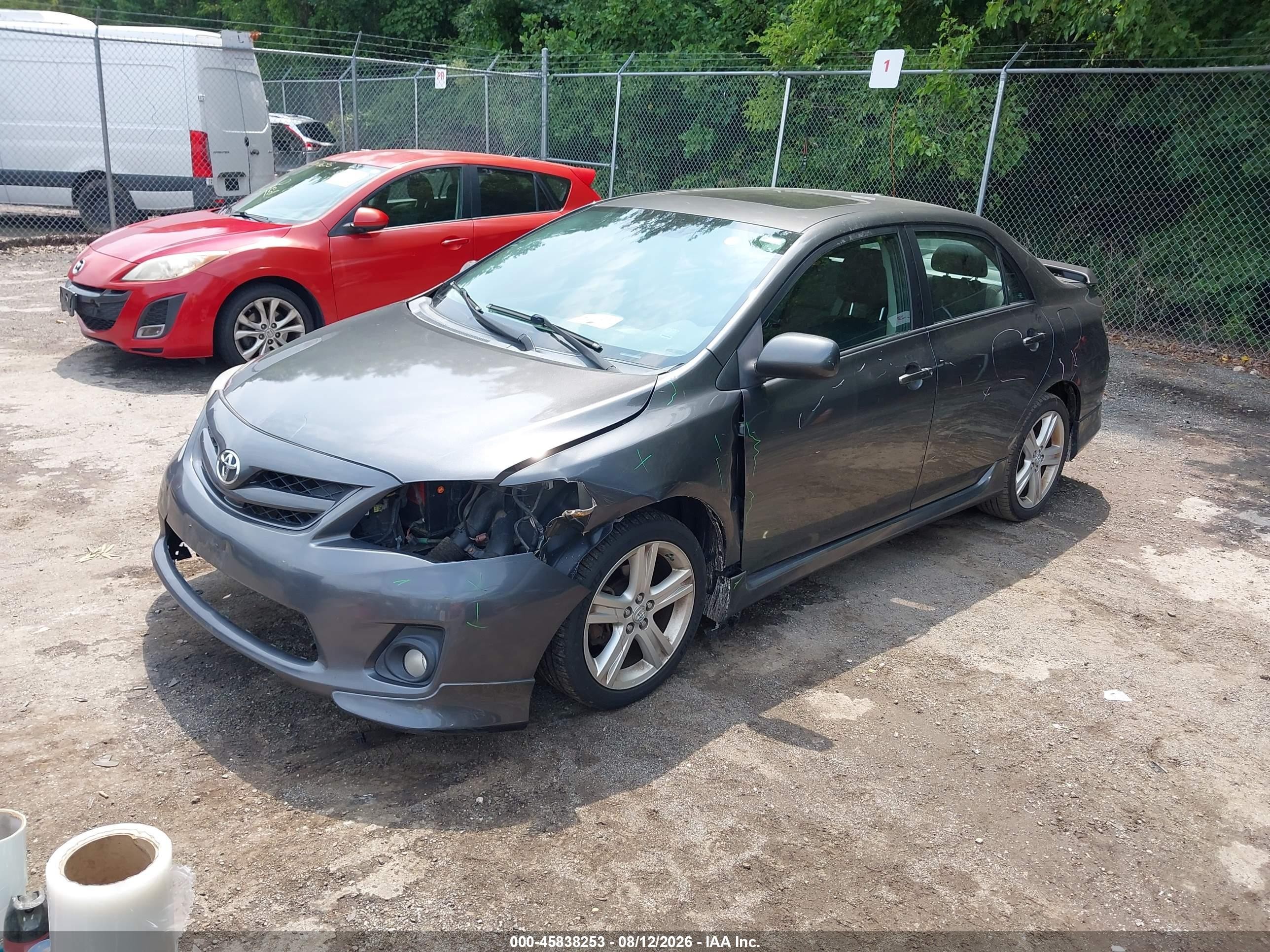2013 Toyota Corolla S Gray vin: 2T1BU4EE3DC027200