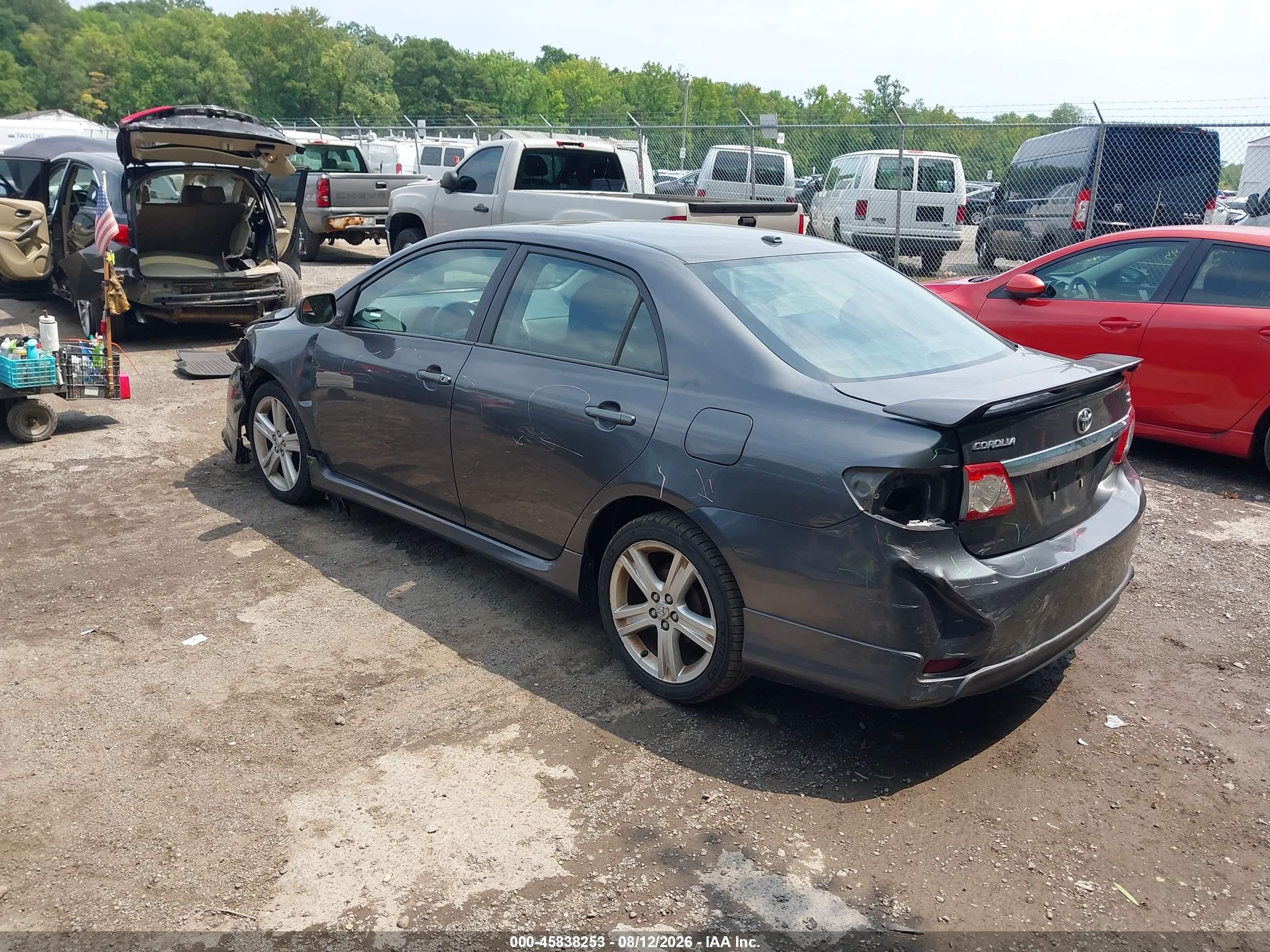 2013 Toyota Corolla S Gray vin: 2T1BU4EE3DC027200