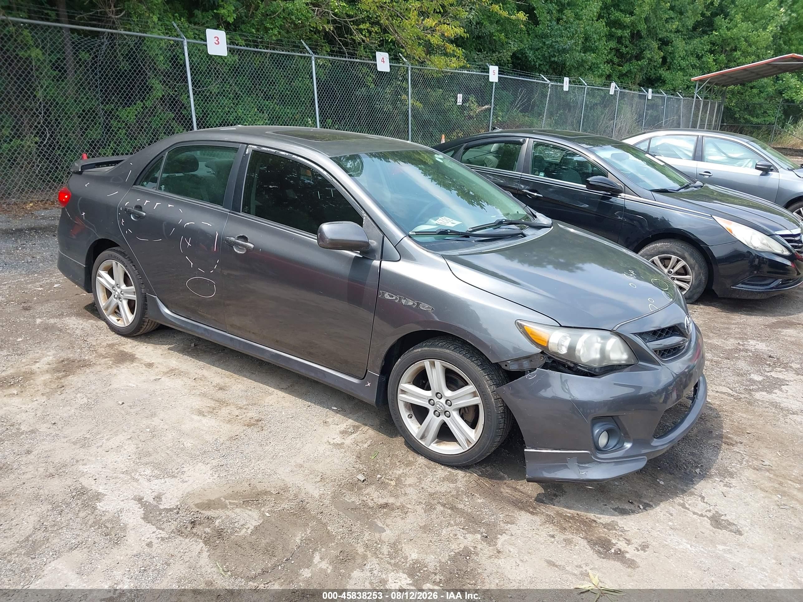 2013 Toyota Corolla S Gray vin: 2T1BU4EE3DC027200