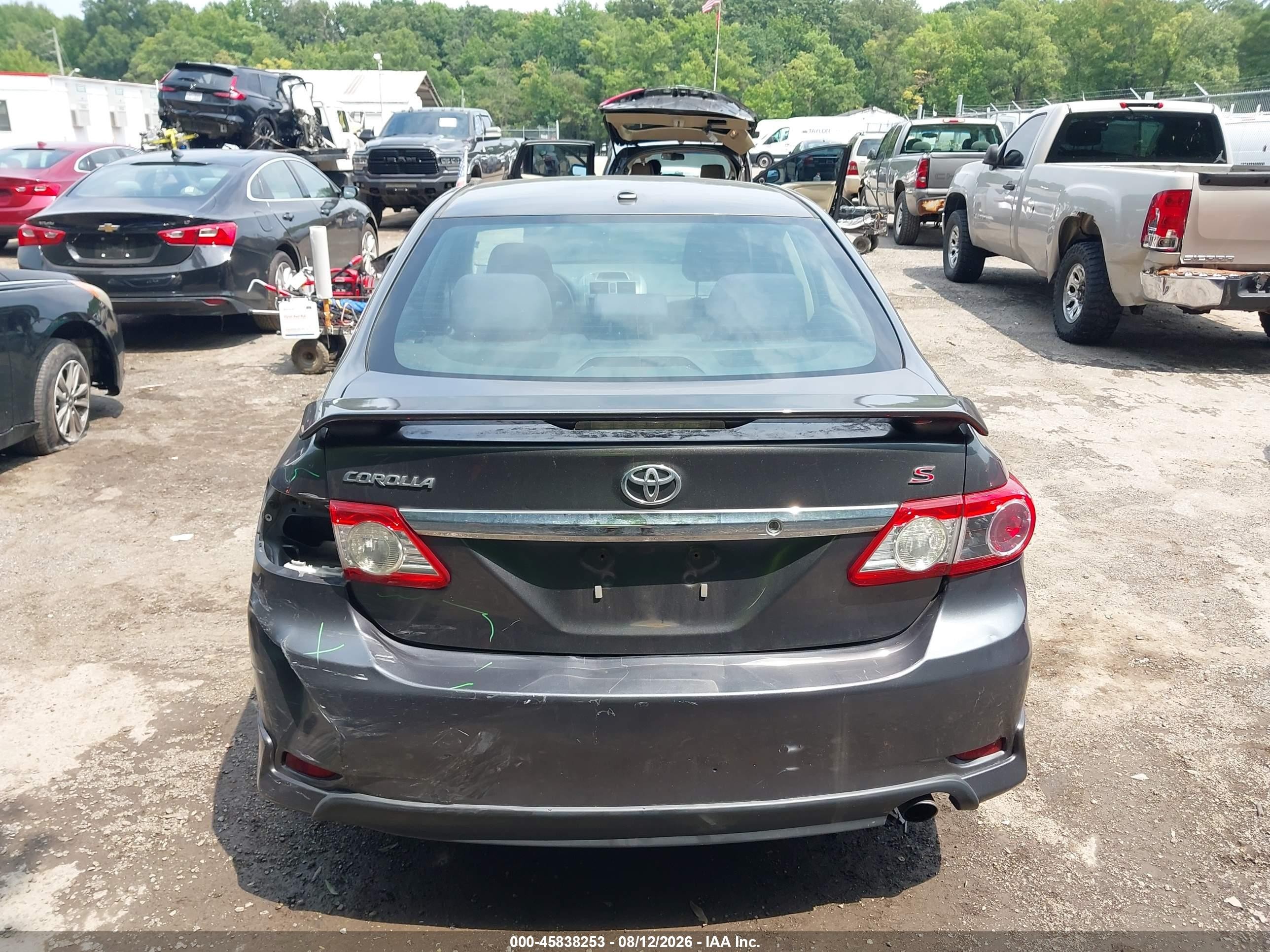 2013 Toyota Corolla S Gray vin: 2T1BU4EE3DC027200