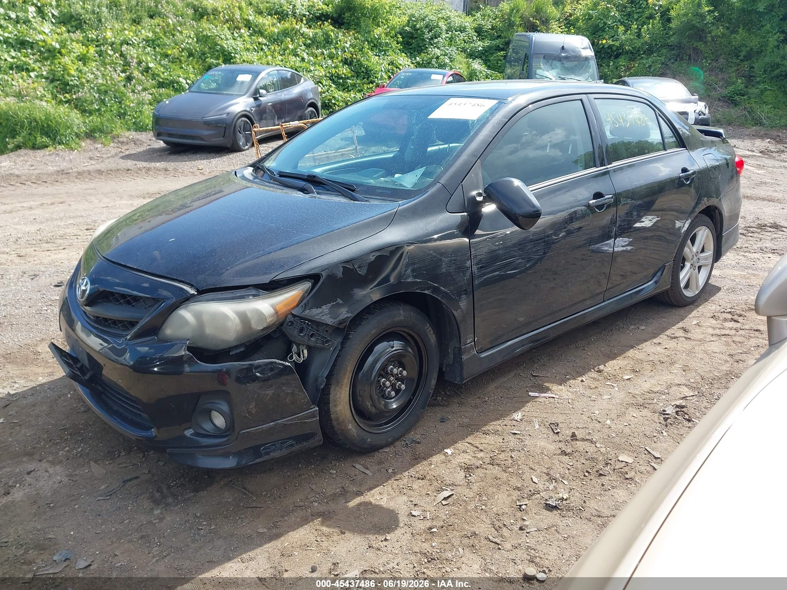 2013 Toyota Corolla S Black vin: 2T1BU4EE3DC070550