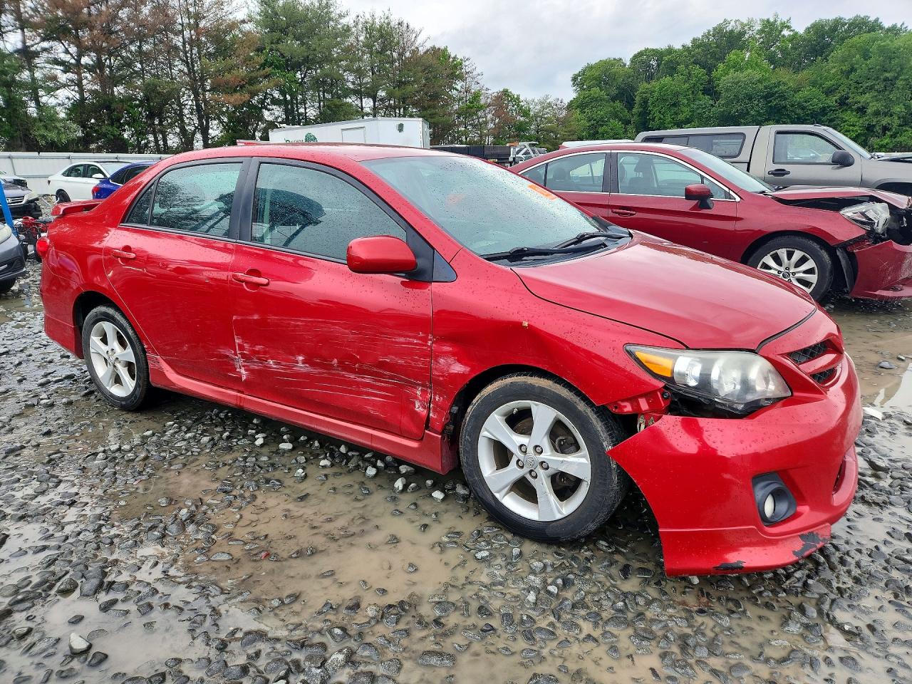 2013 Toyota Corolla S Красный vin: 2T1BU4EE3DC109122