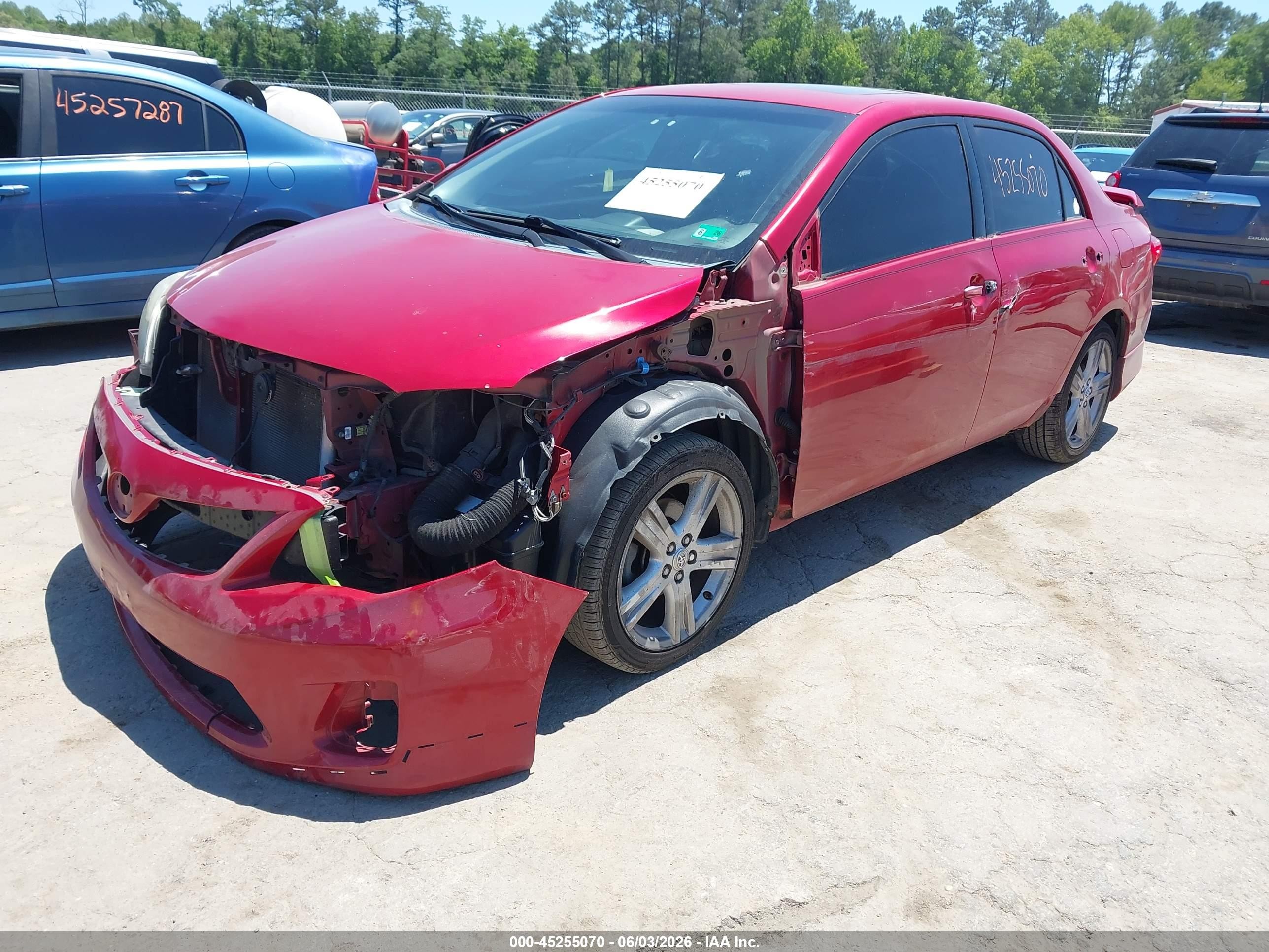 2013 Toyota Corolla S Red vin: 2T1BU4EE3DC125269