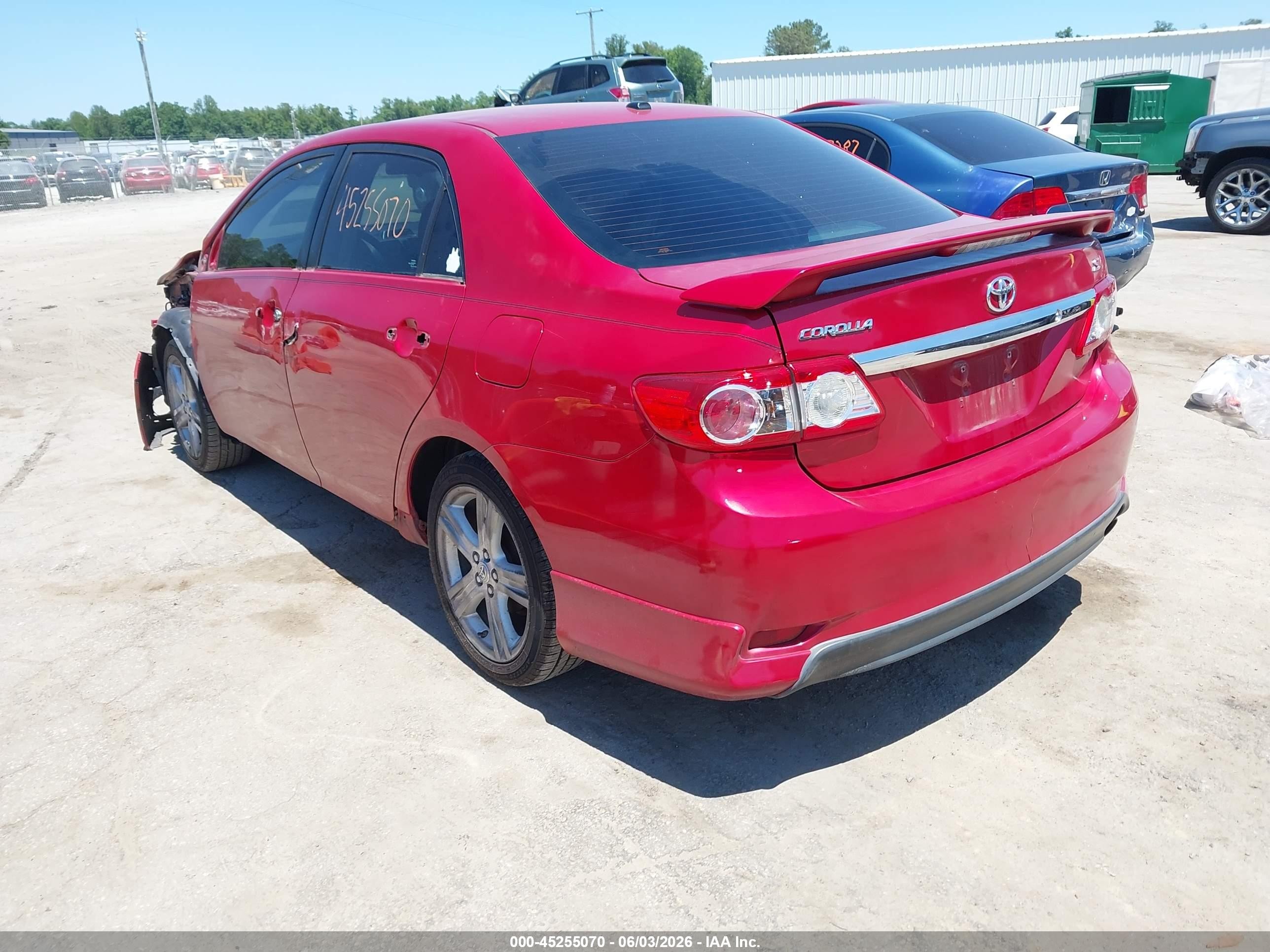 2013 Toyota Corolla S Red vin: 2T1BU4EE3DC125269