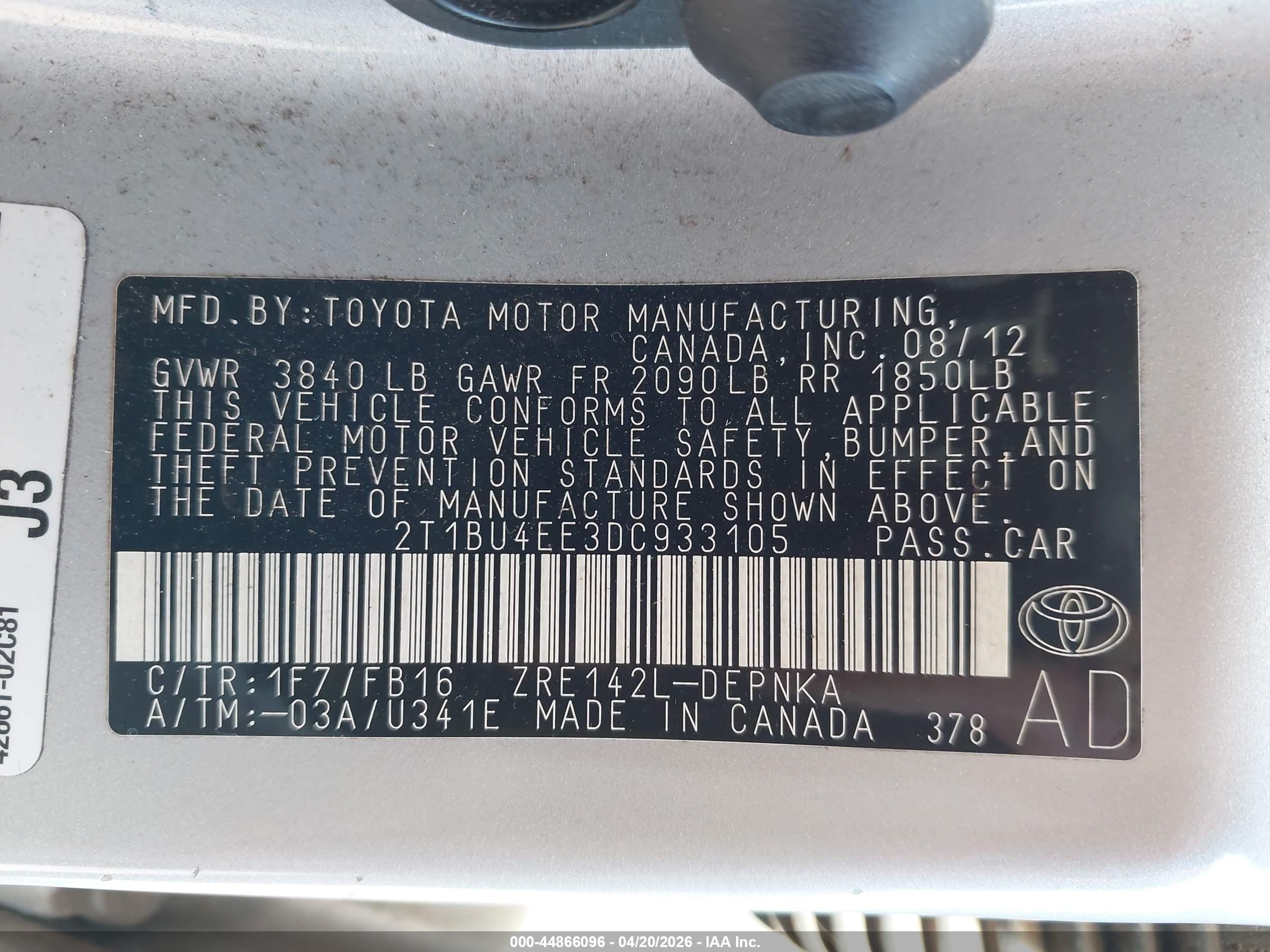 2013 Toyota Corolla   Silver vin: 2T1BU4EE3DC933105