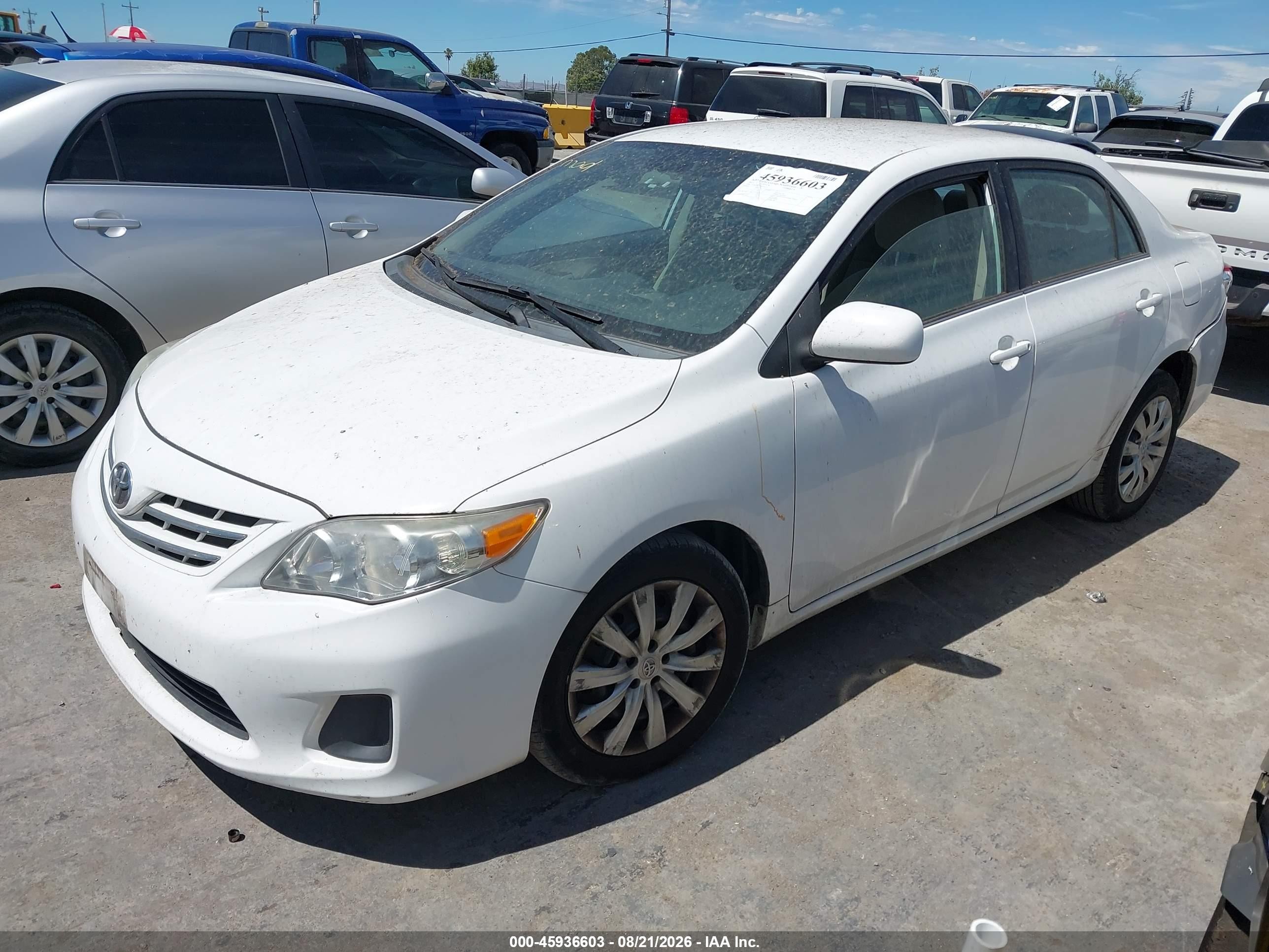 2013 Toyota Corolla Le Белый vin: 2T1BU4EE3DC975175