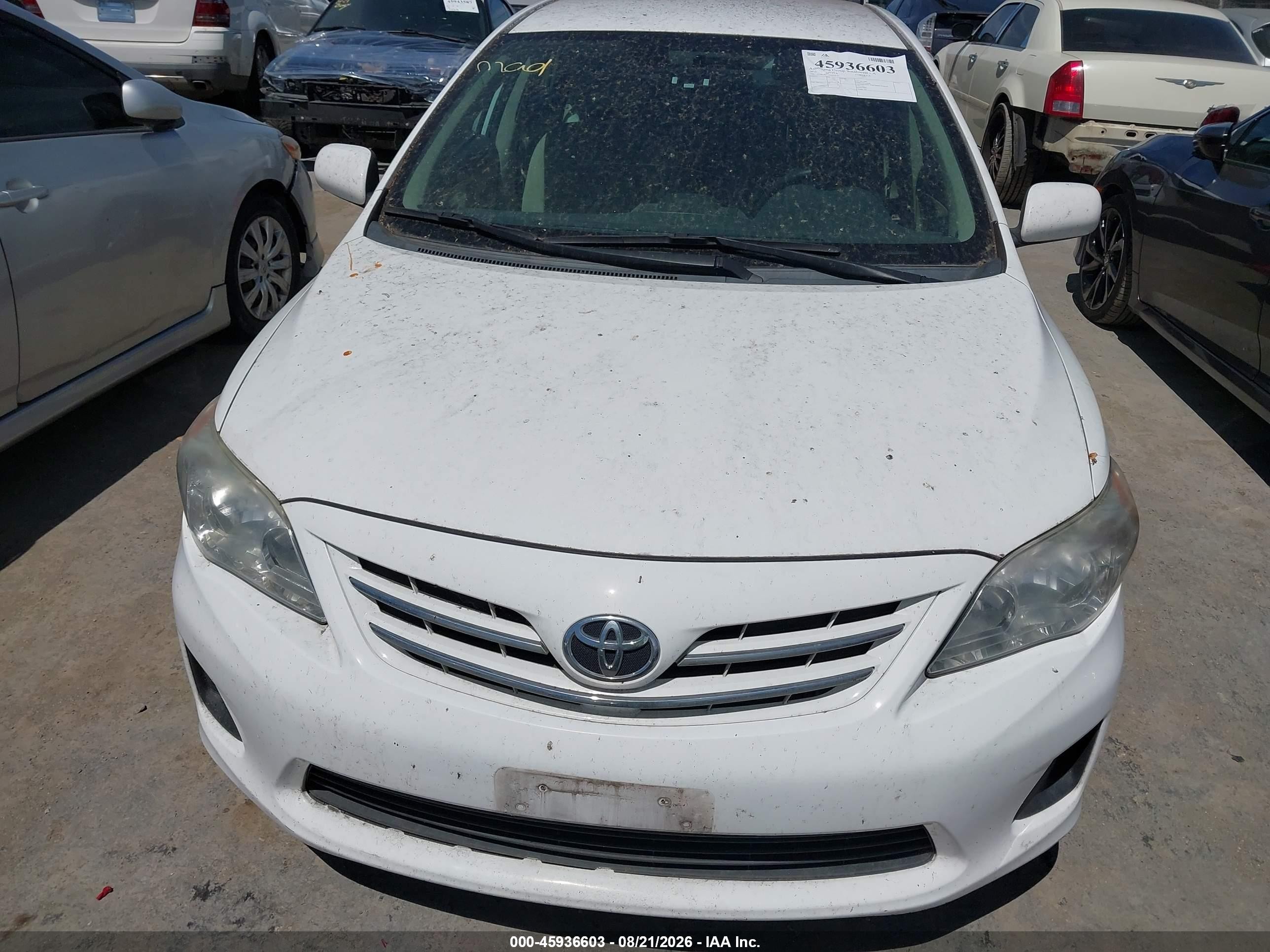 2013 Toyota Corolla Le Белый vin: 2T1BU4EE3DC975175