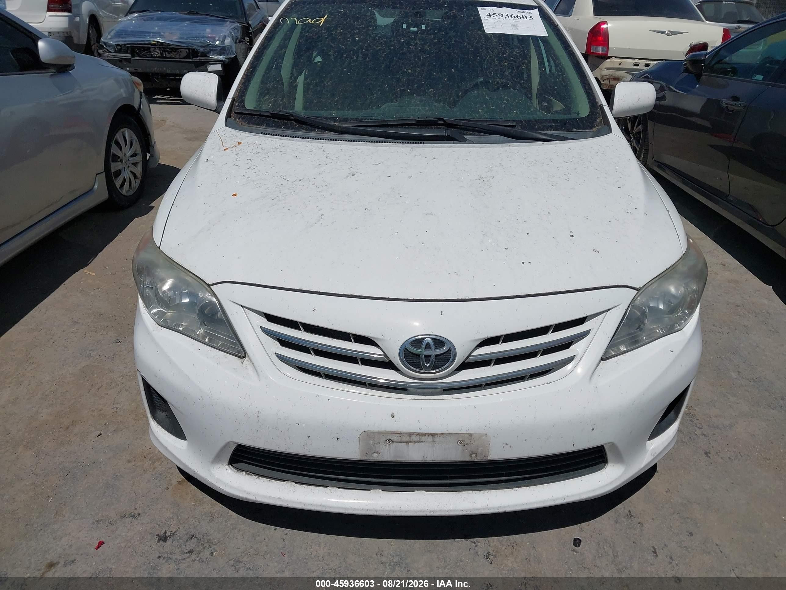 2013 Toyota Corolla Le Белый vin: 2T1BU4EE3DC975175