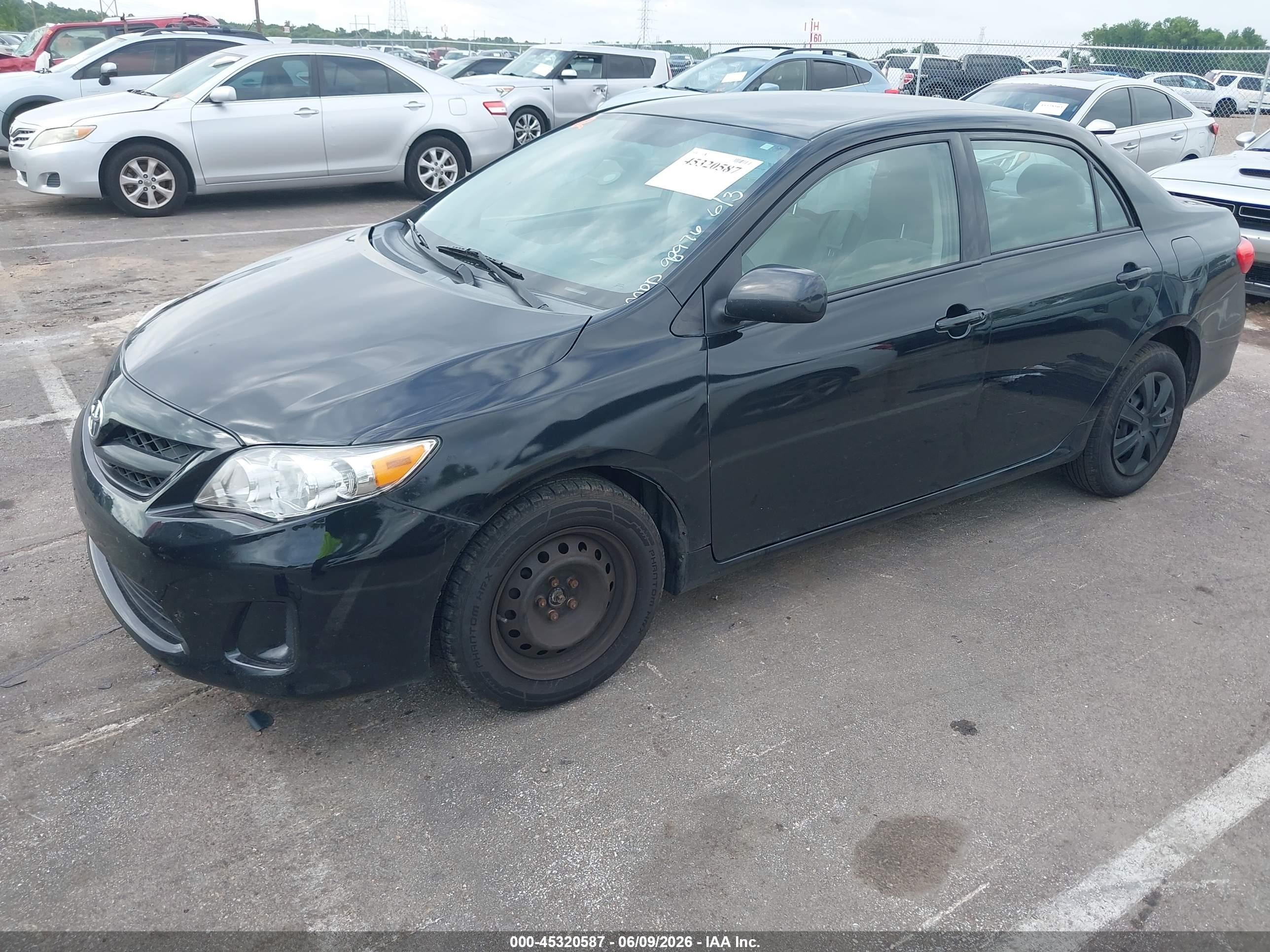 2013 Toyota Corolla L Black vin: 2T1BU4EE3DC981347