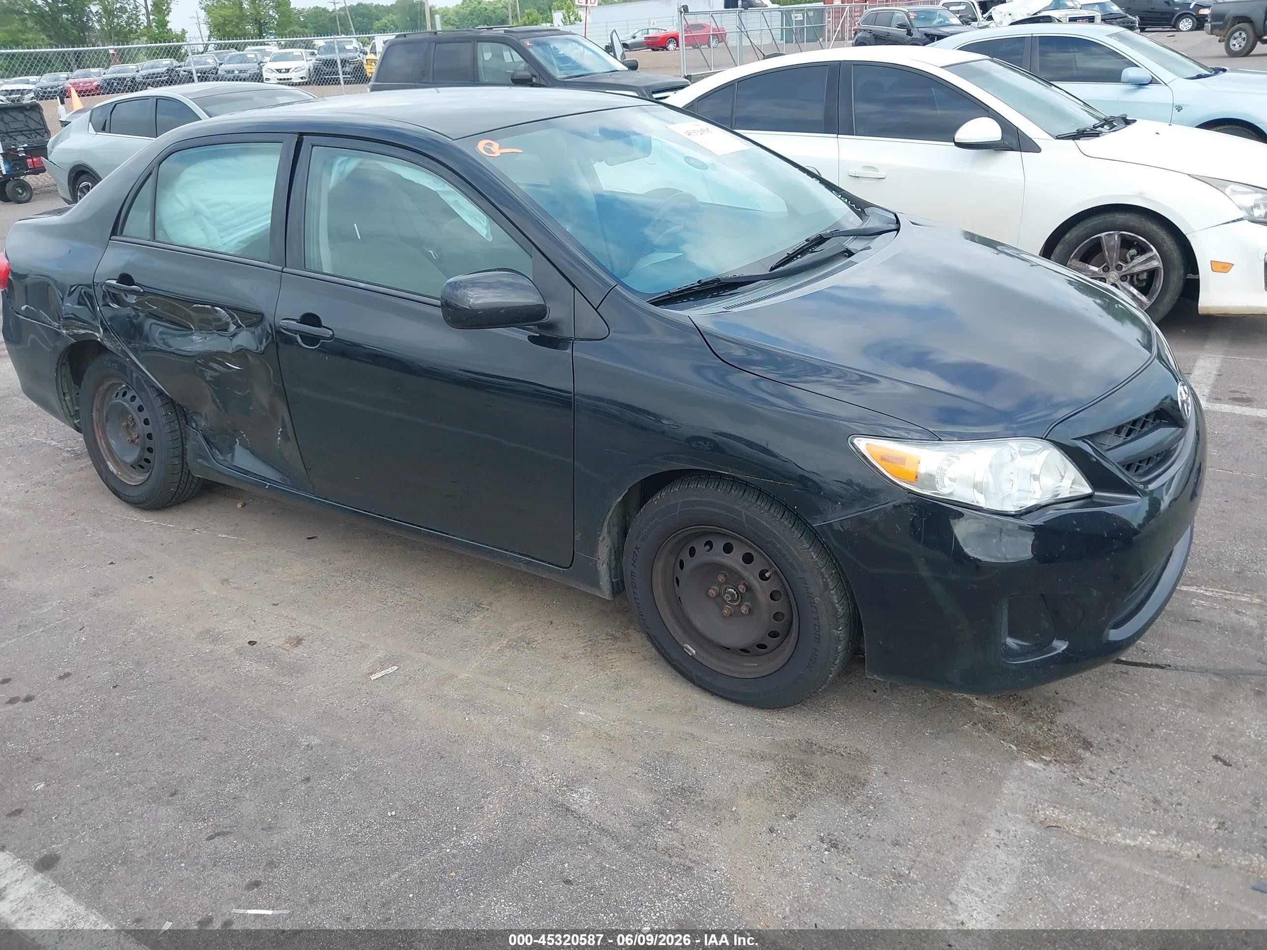 2013 Toyota Corolla L Black vin: 2T1BU4EE3DC981347