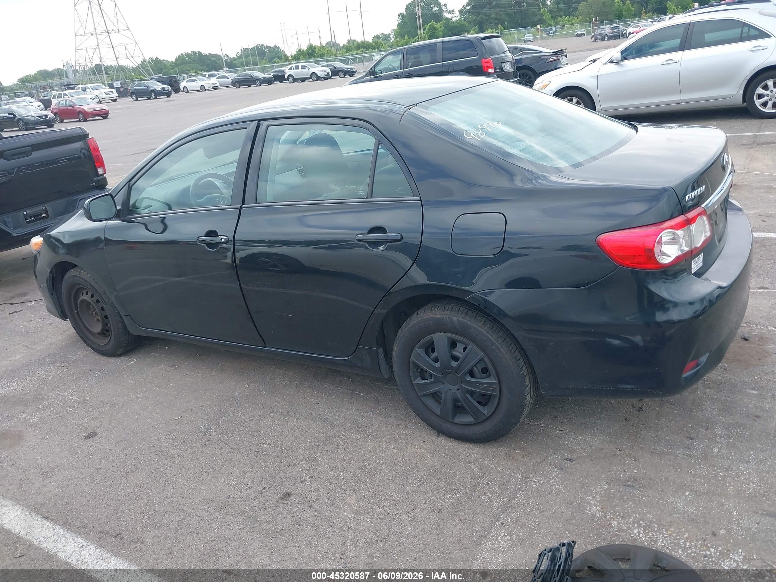 2013 Toyota Corolla L Black vin: 2T1BU4EE3DC981347