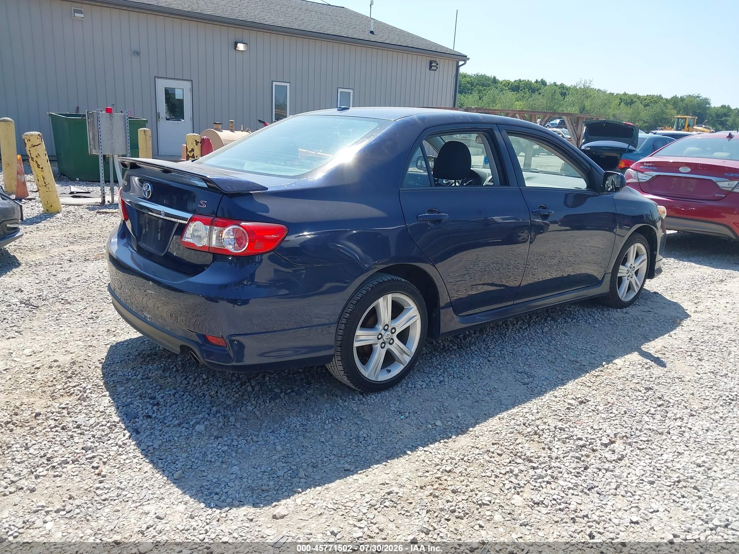 2013 Toyota Corolla S Blue vin: 2T1BU4EE3DC988959