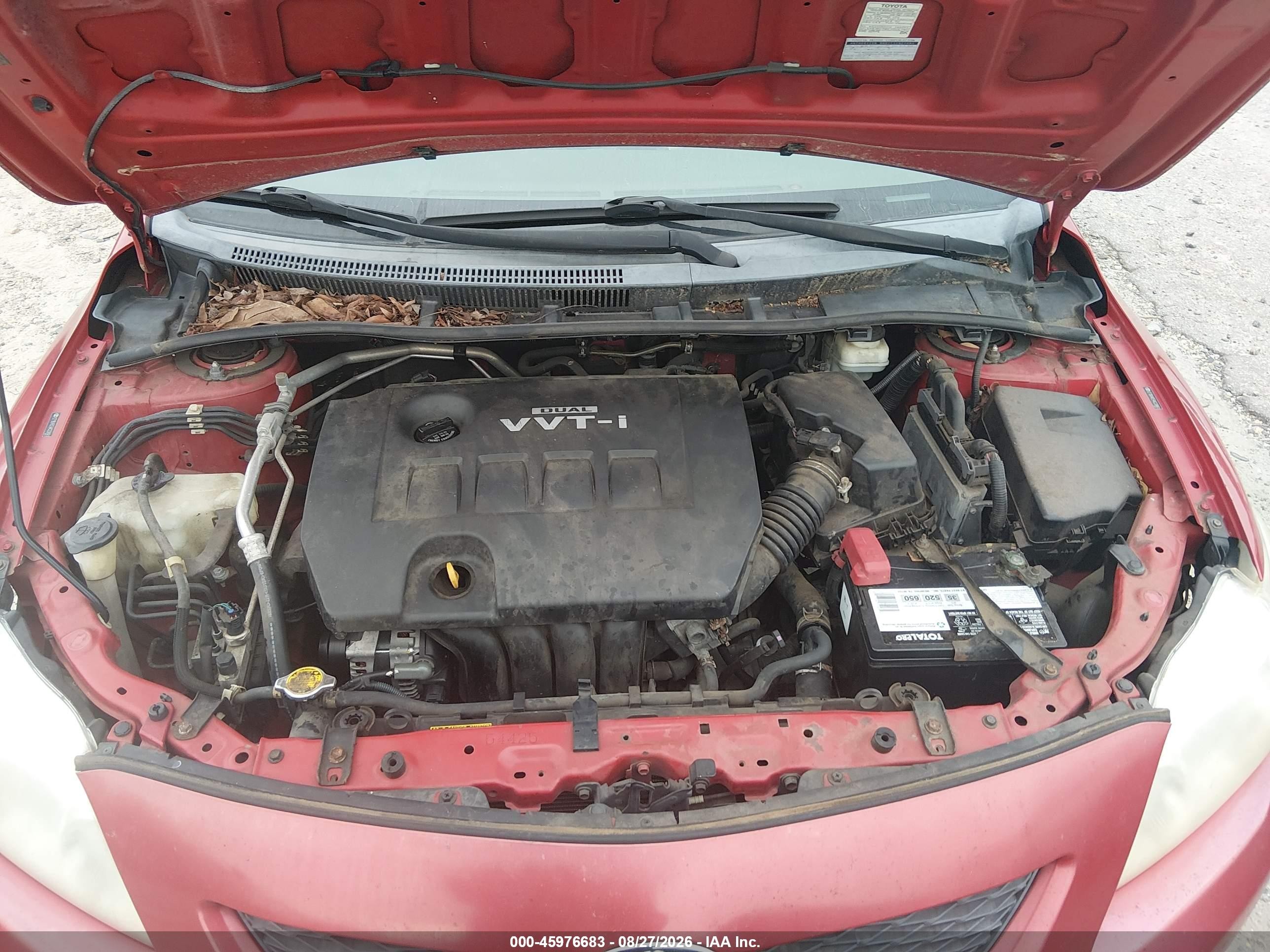 2010 Toyota Corolla Le Red vin: 2T1BU4EE4AC238661