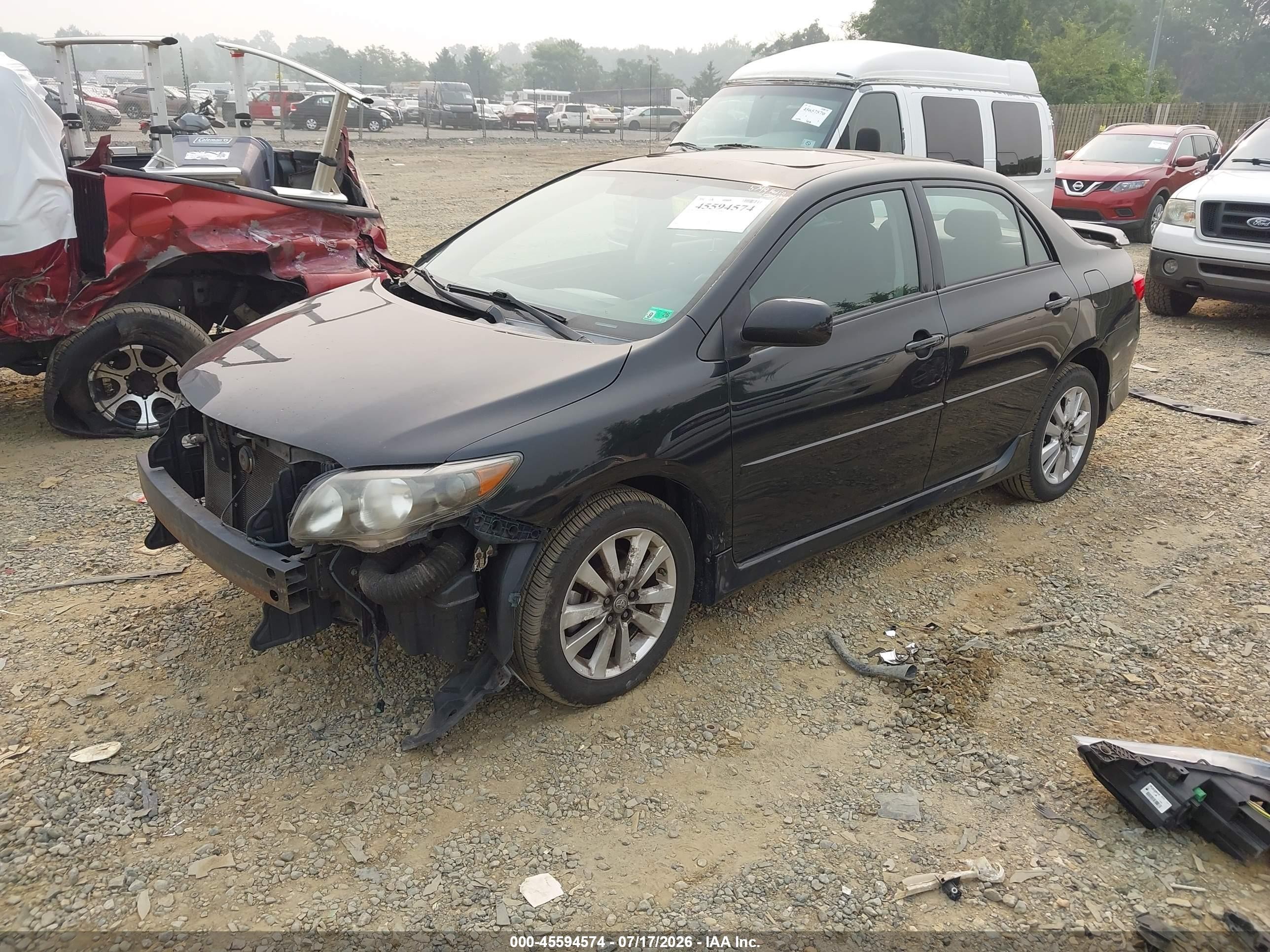 2010 Toyota Corolla S Black vin: 2T1BU4EE4AC248929