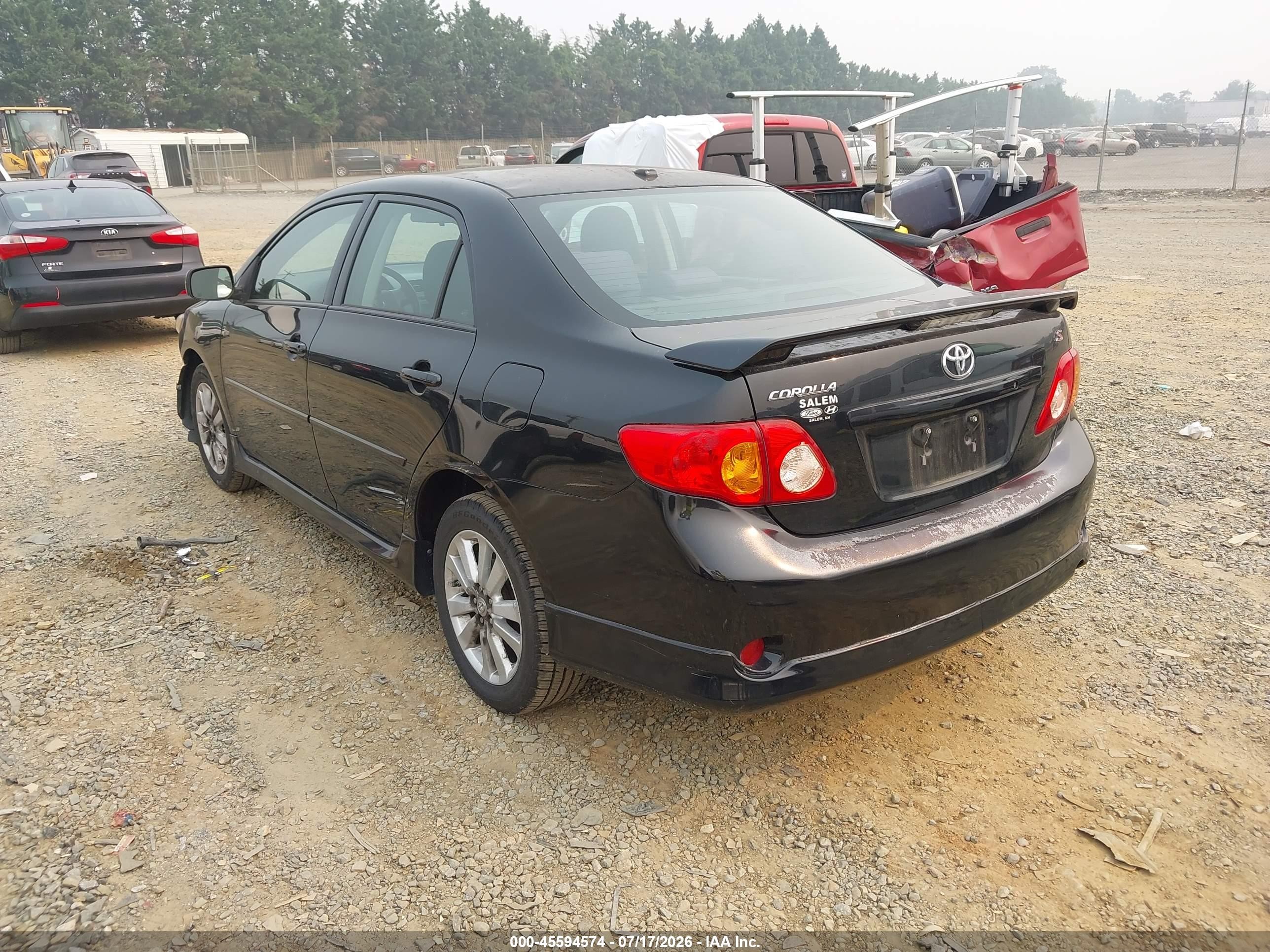 2010 Toyota Corolla S Black vin: 2T1BU4EE4AC248929