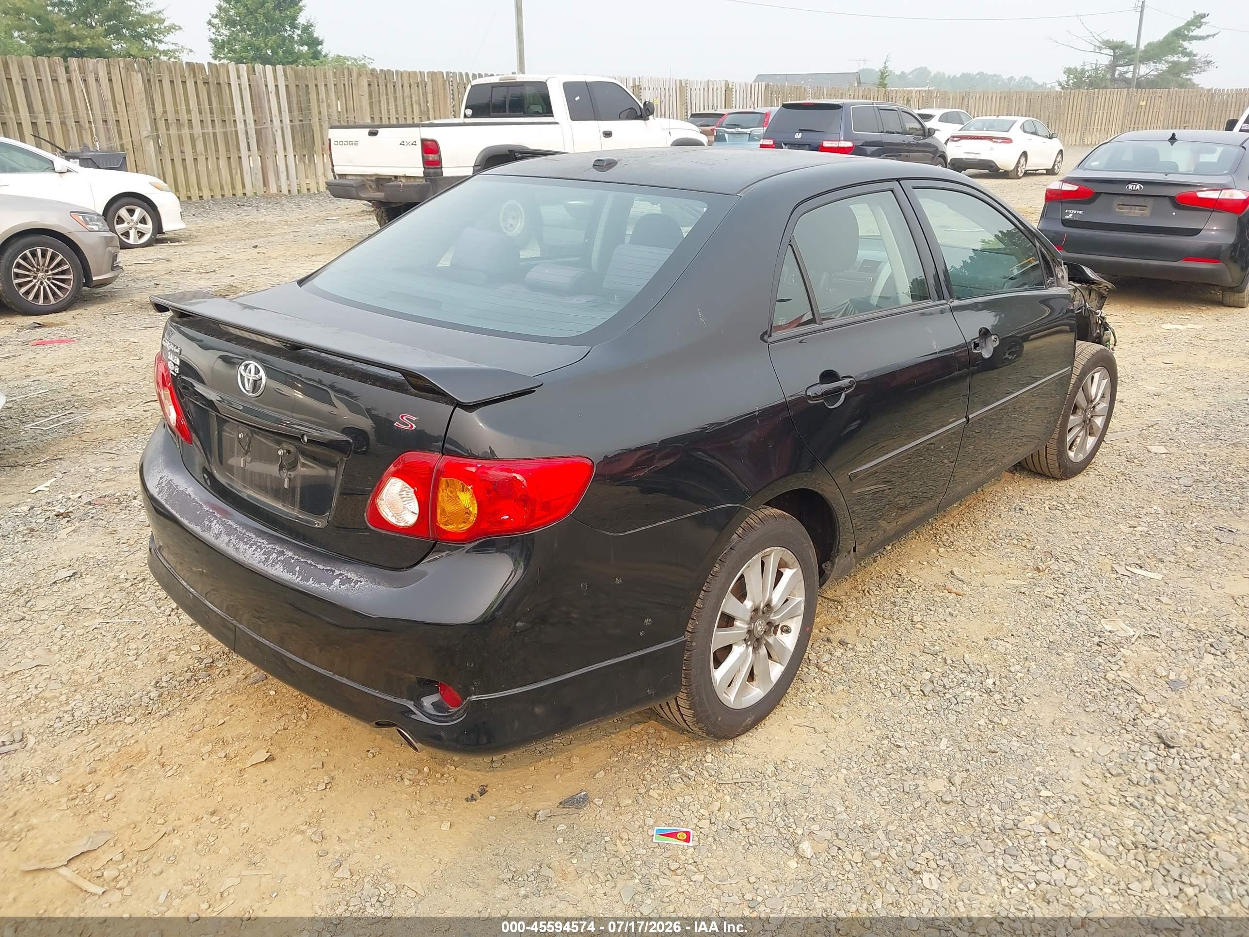 2010 Toyota Corolla S Black vin: 2T1BU4EE4AC248929