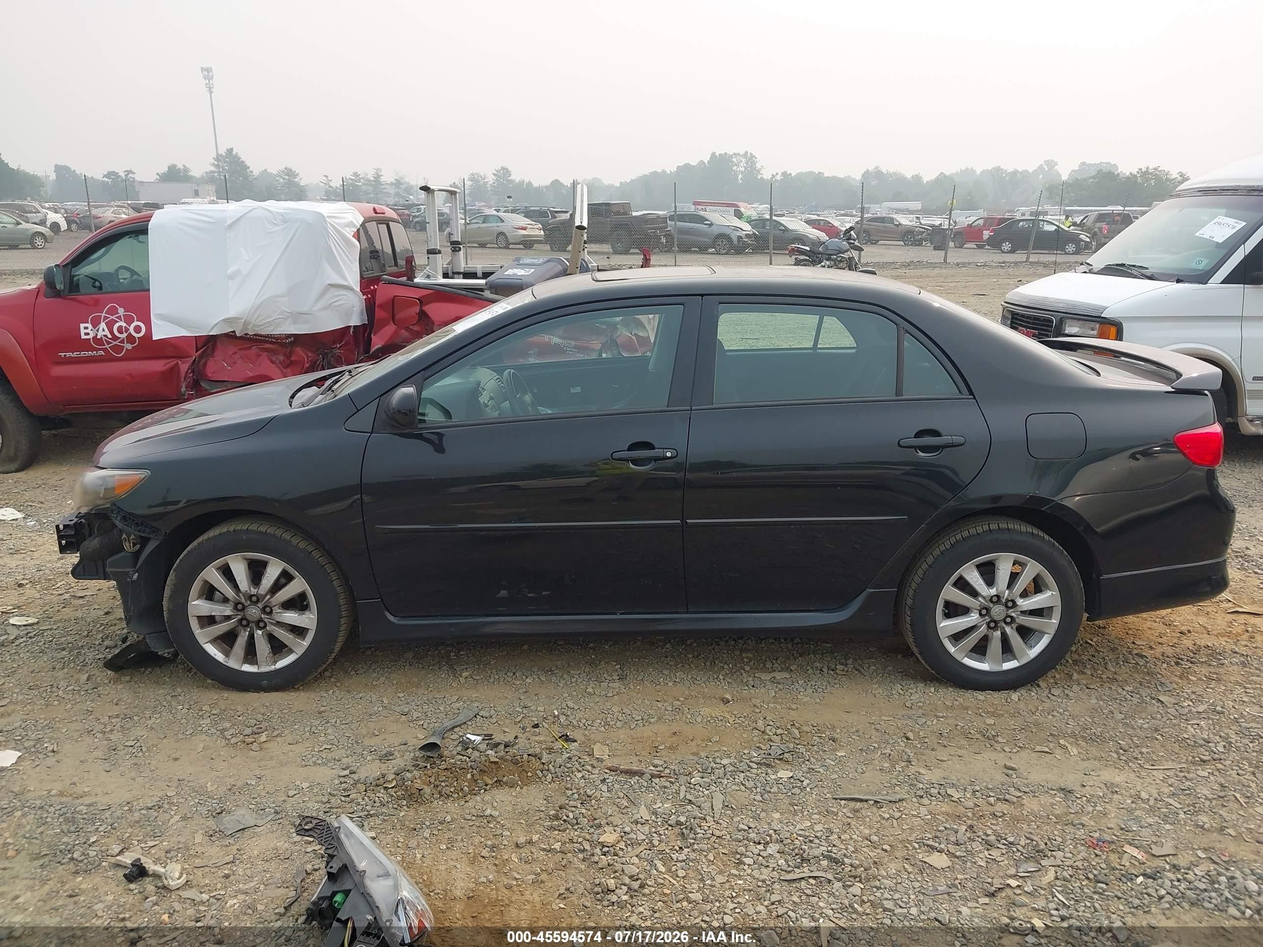 2010 Toyota Corolla S Black vin: 2T1BU4EE4AC248929