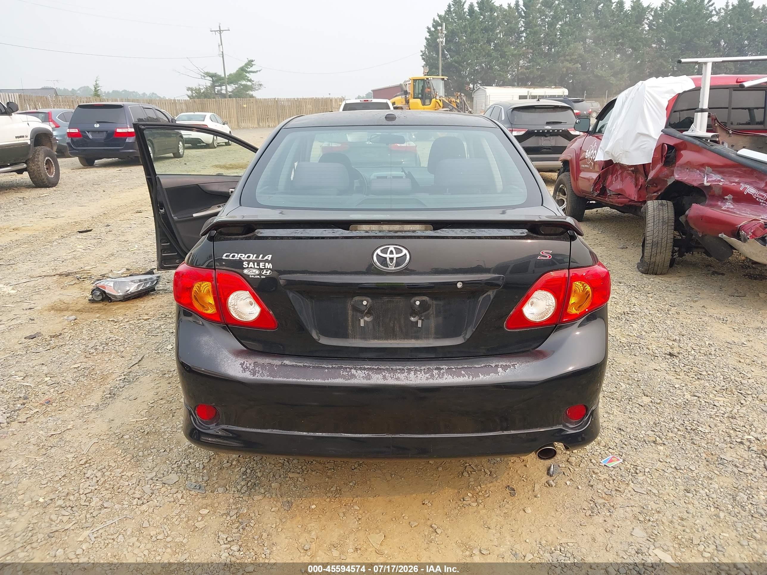 2010 Toyota Corolla S Black vin: 2T1BU4EE4AC248929