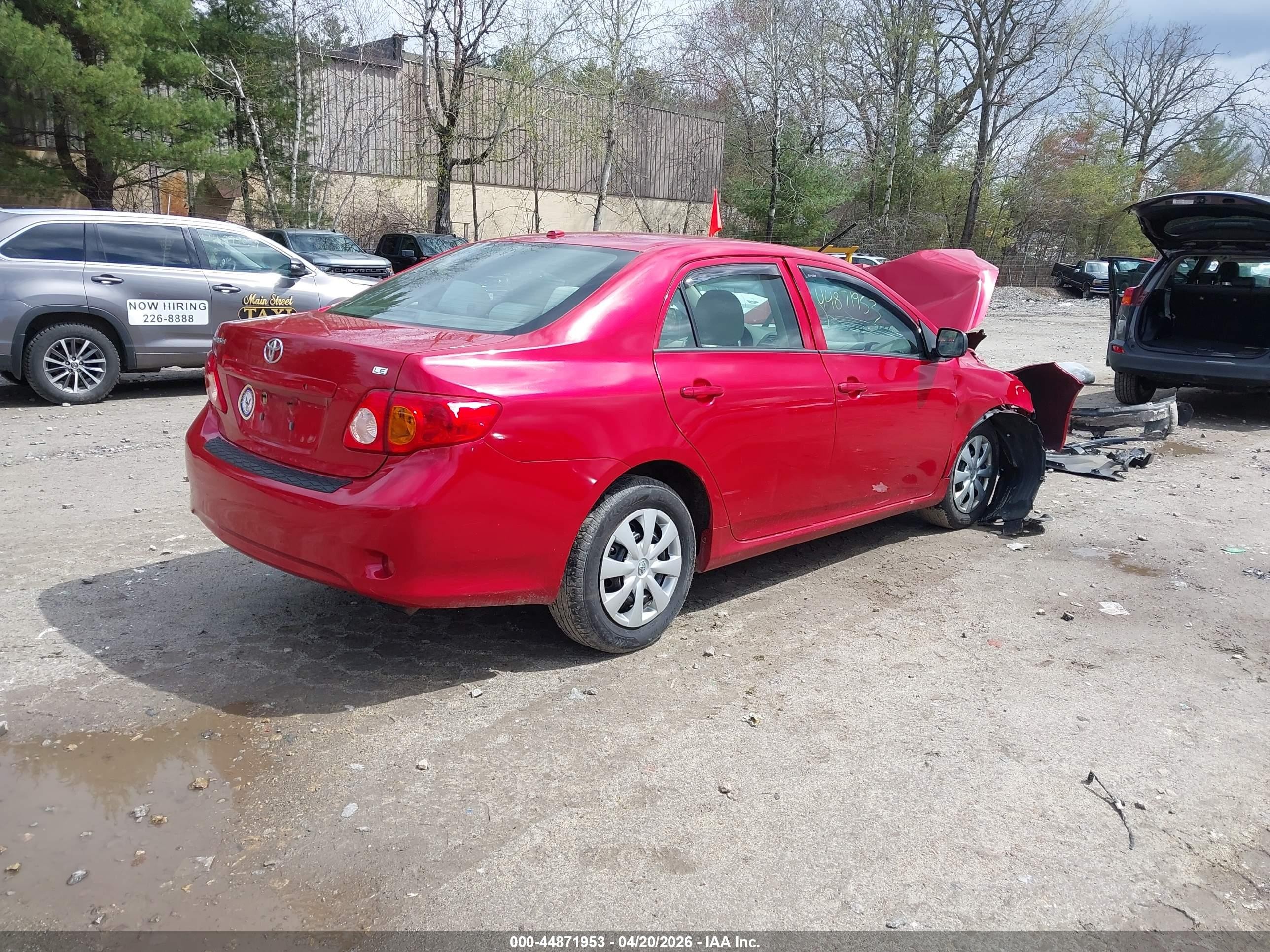 2010 Toyota Corolla Le Red vin: 2T1BU4EE4AC279372