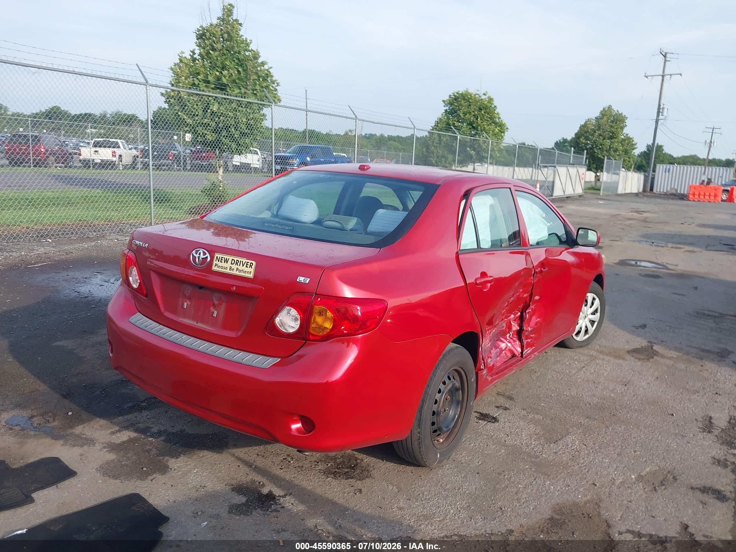 2010 Toyota Corolla Le Red vin: 2T1BU4EE4AC295927