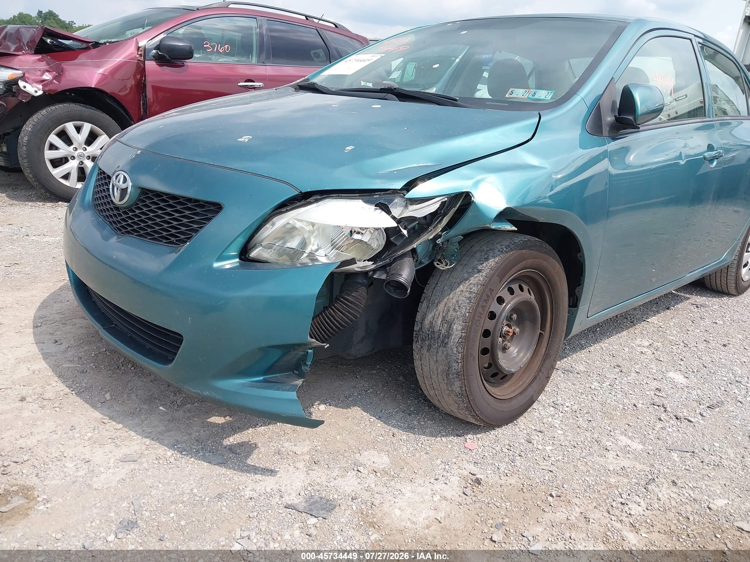 2010 Toyota Corolla Le Turquoise vin: 2T1BU4EE4AC302049