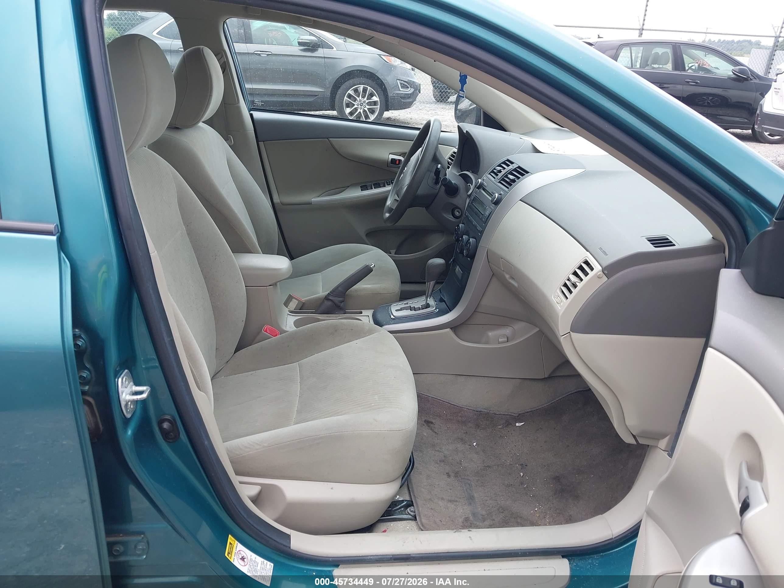2010 Toyota Corolla Le Turquoise vin: 2T1BU4EE4AC302049
